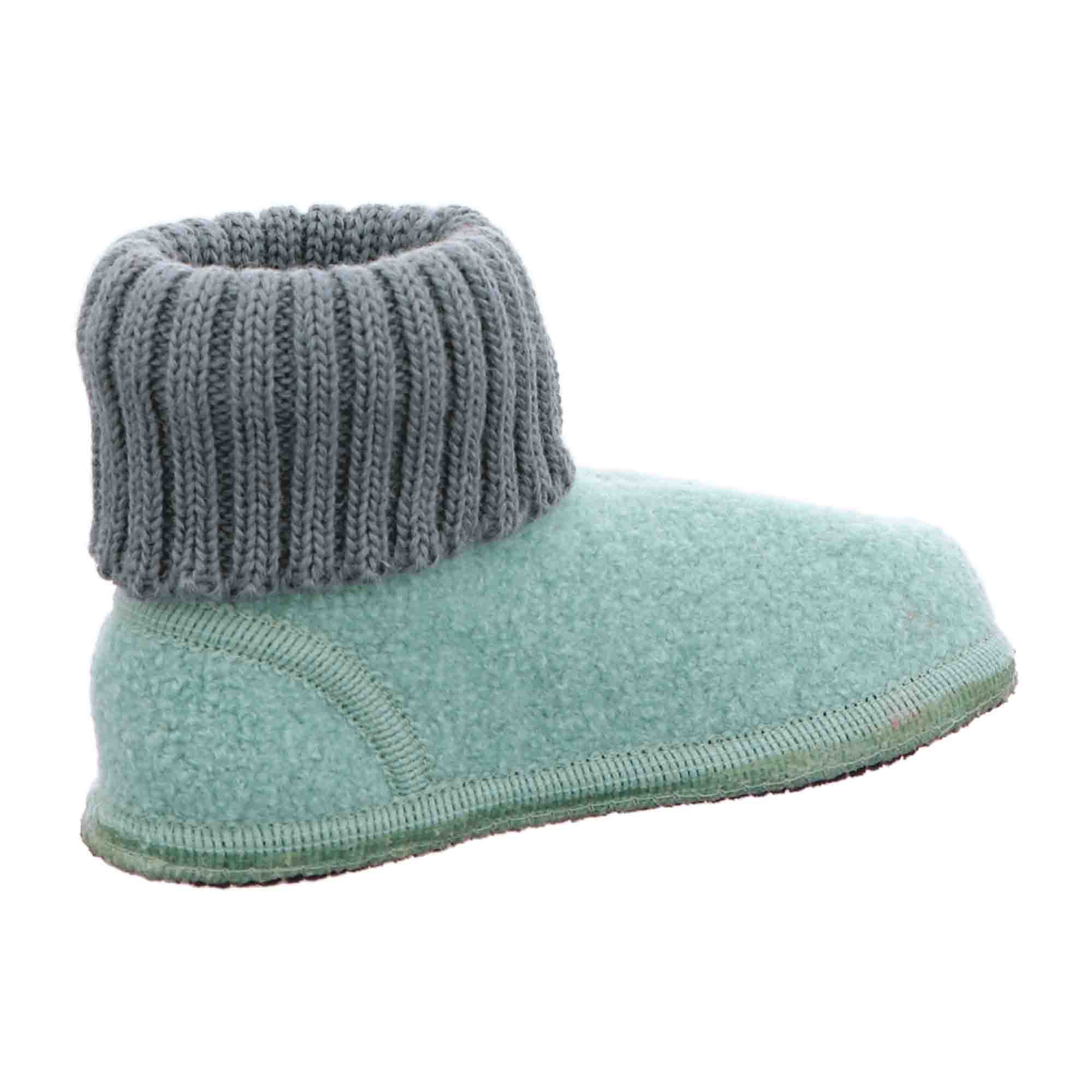 Haflinger Karl Women's Slippers, Turquoise - Cozy & Stylish Indoor Footwear