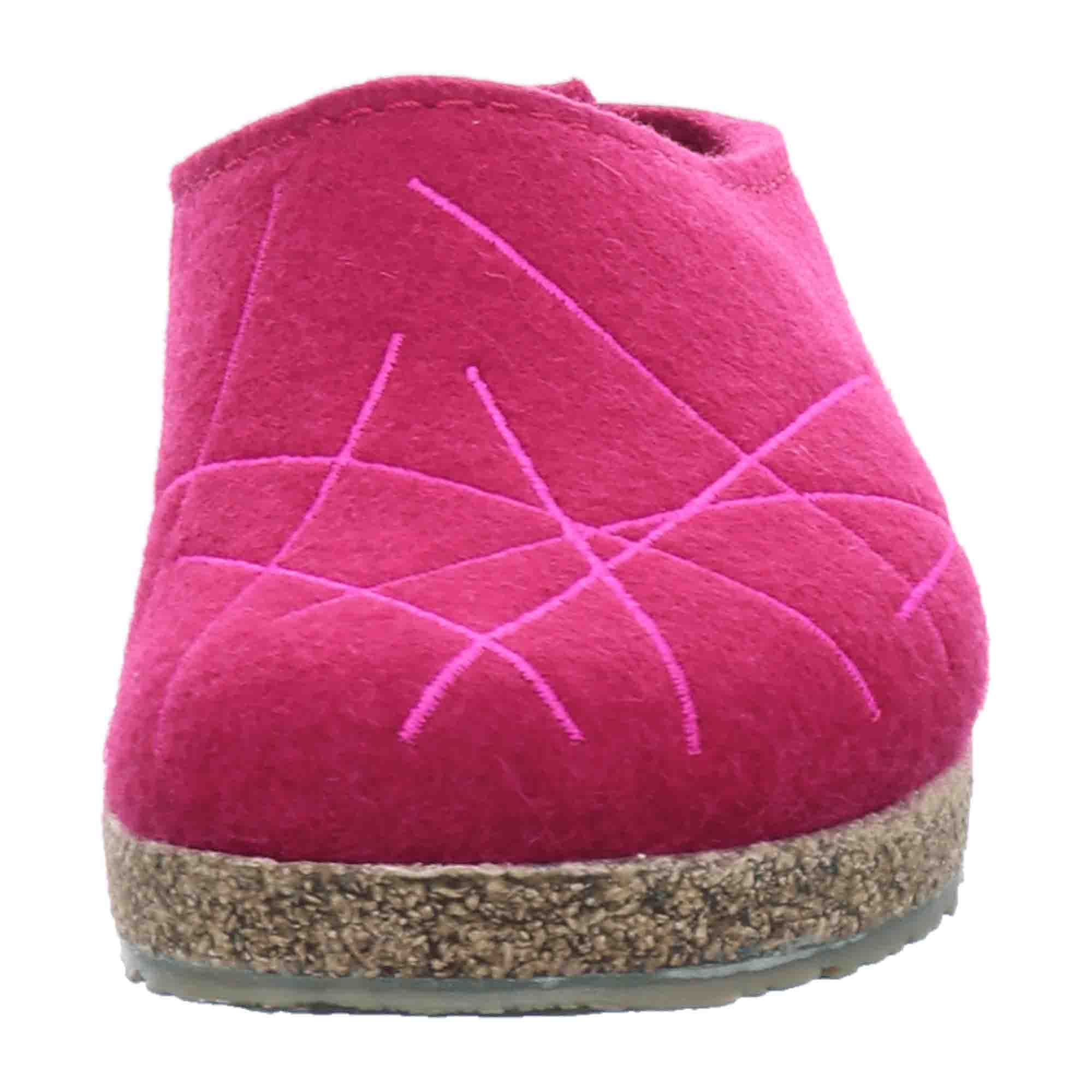 Haflinger GRIZZLY MIKADO PORT Women's Pink Slip-On Wool Clogs