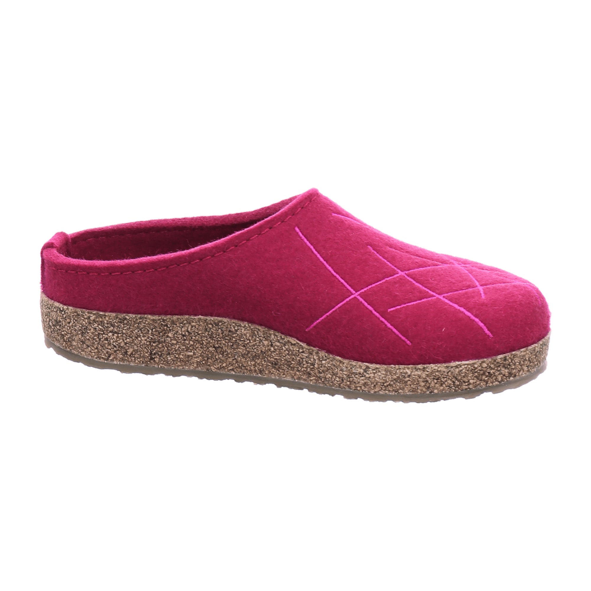 Haflinger GRIZZLY MIKADO PORT Women's Pink Slip-On Wool Clogs