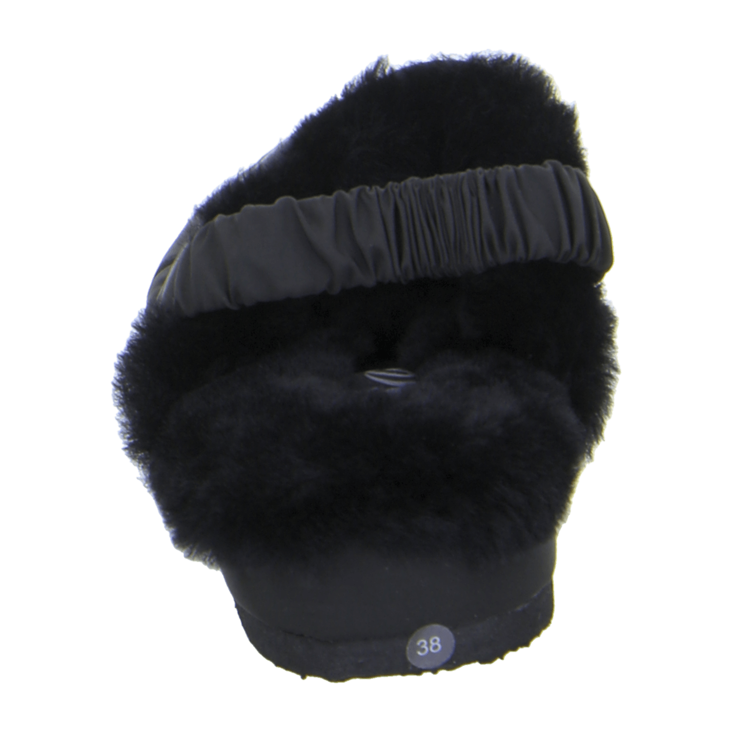 ARA Cosy Women's Slipper, Black, Synthetic with Faux Fur Lining, Round Toe, Casual Style