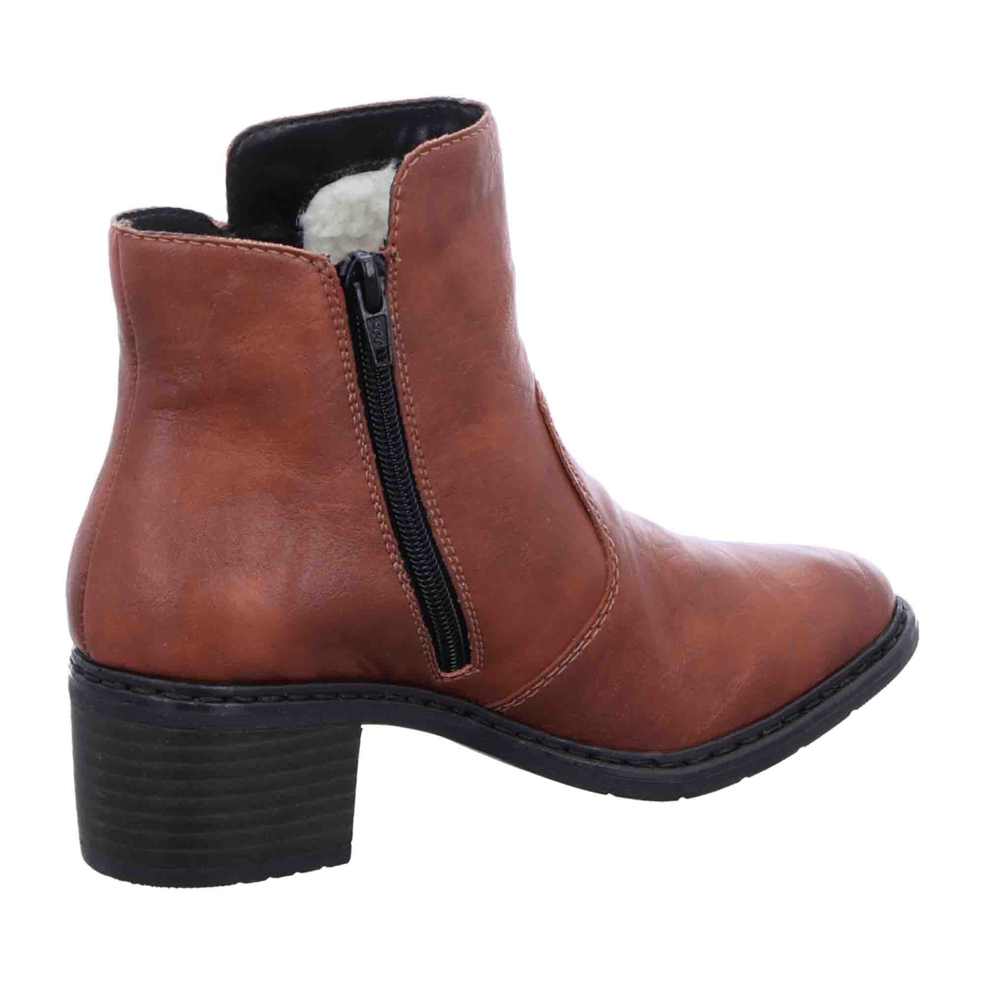 Rieker HWK Women's Brown Boots for Fall and Winter with 5cm Heel