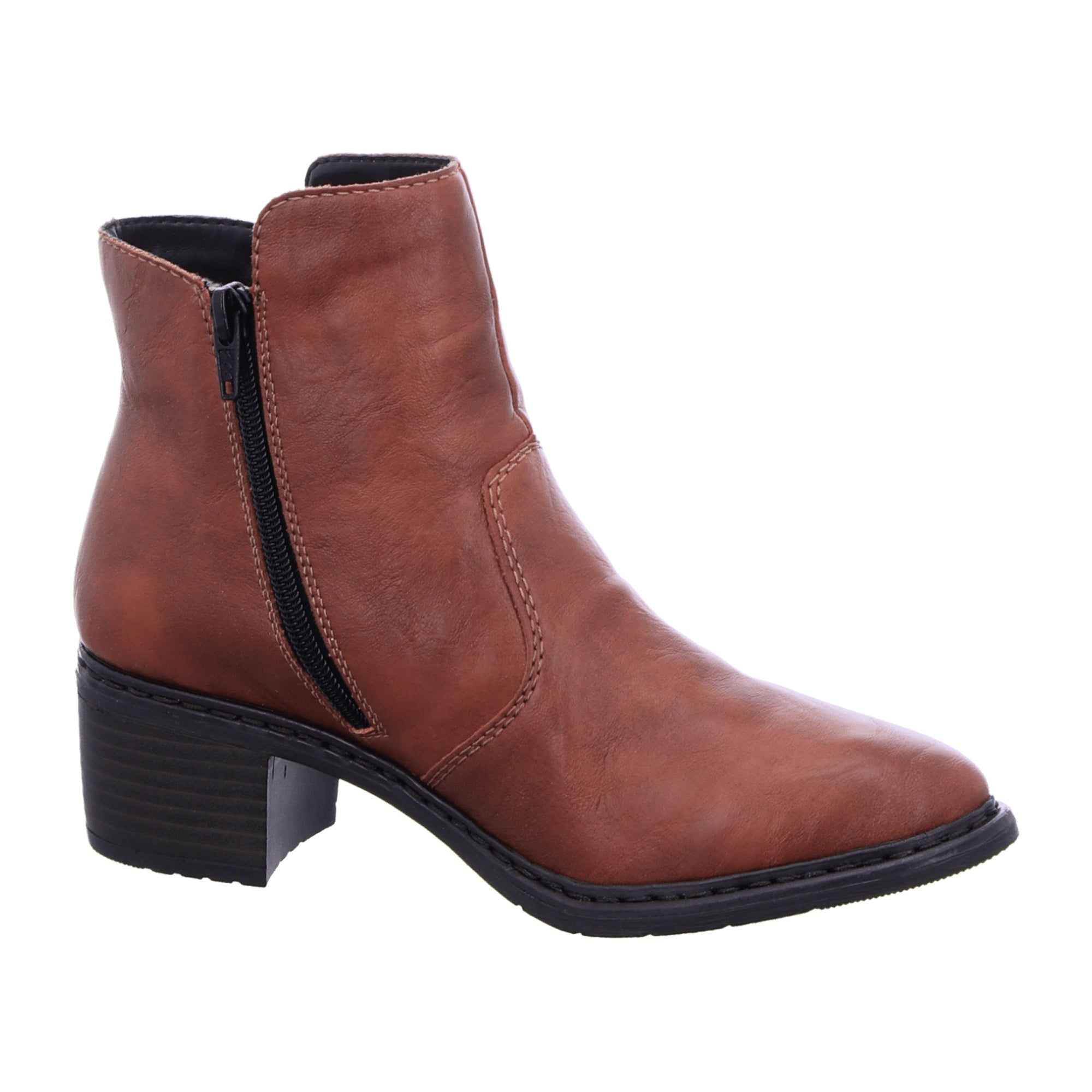 Rieker HWK Women's Brown Boots for Fall and Winter with 5cm Heel