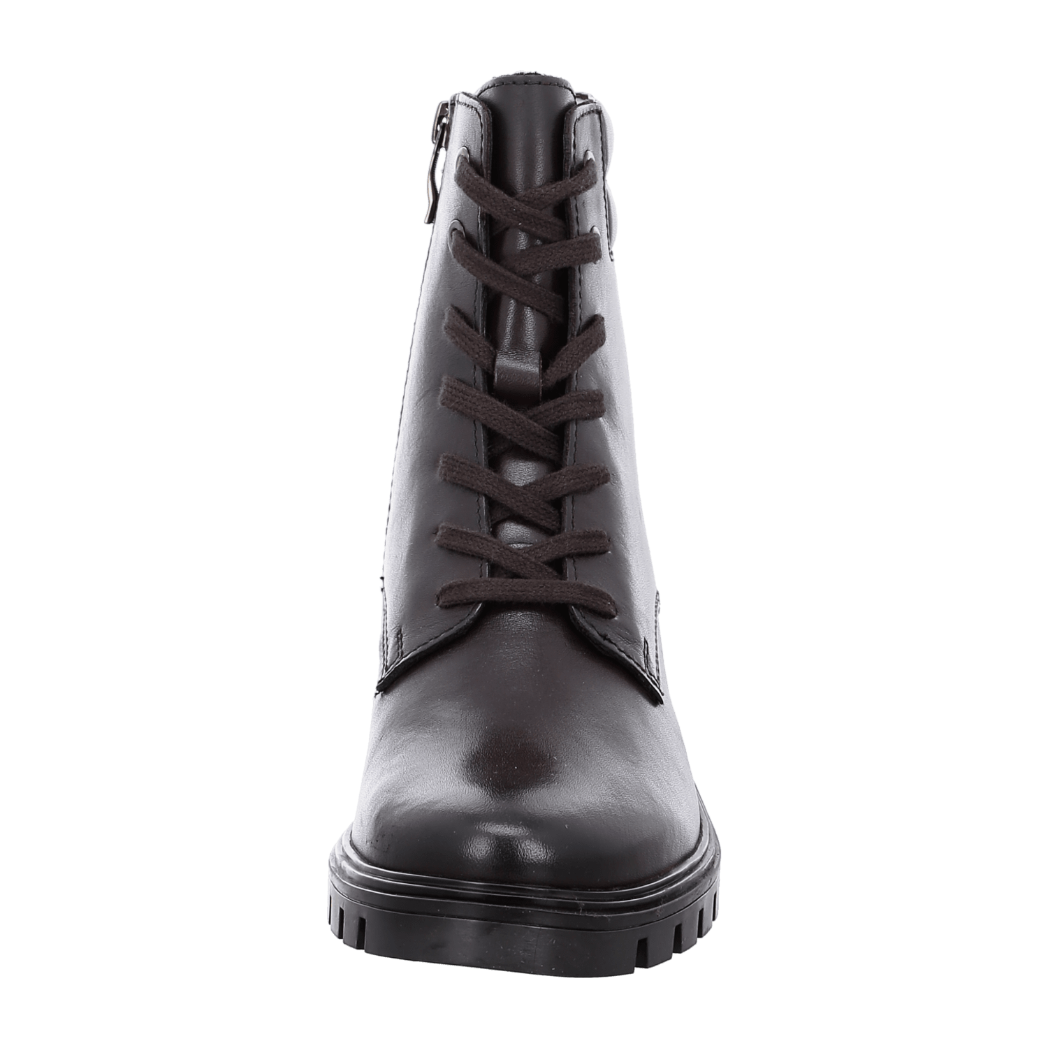 ARA DENVER ST Women's Ankle Boots in Brown Smooth Leather with Zipper and Round Toe