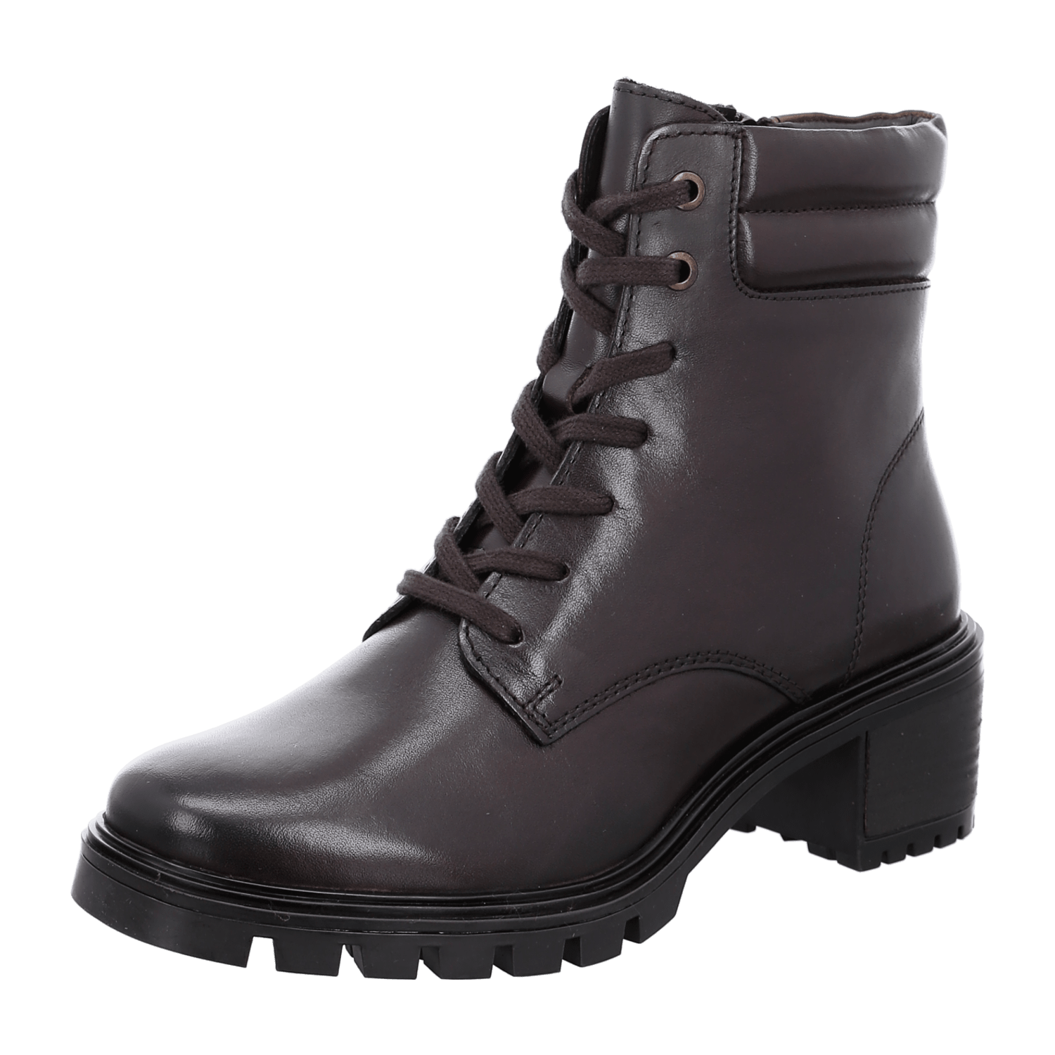 ARA DENVER ST Women's Ankle Boots in Brown Smooth Leather with Zipper and Round Toe