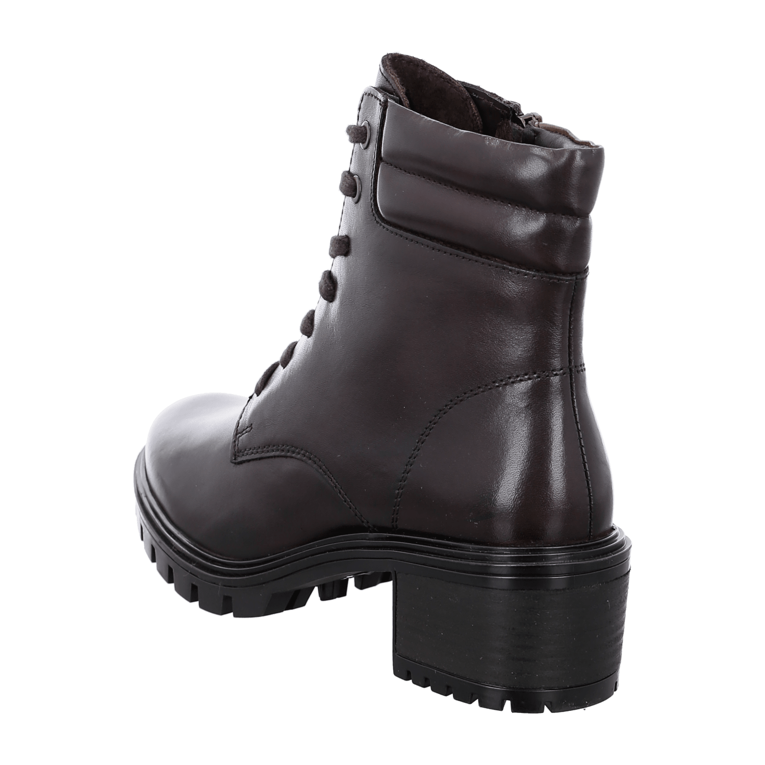 ARA DENVER ST Women's Ankle Boots in Brown Smooth Leather with Zipper and Round Toe