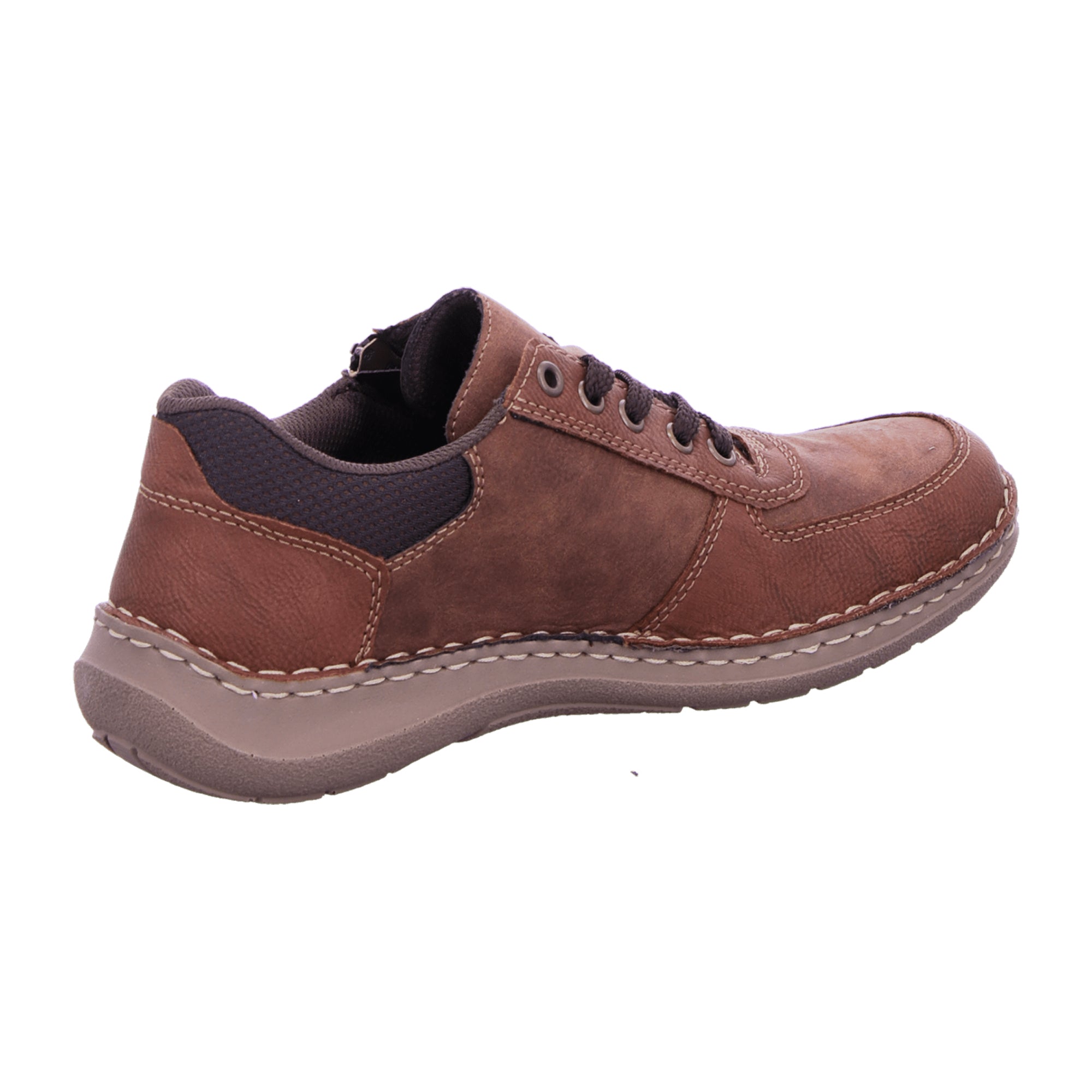 Rieker HWK Men's Brown Casual Shoes with Laces and Wide Fit