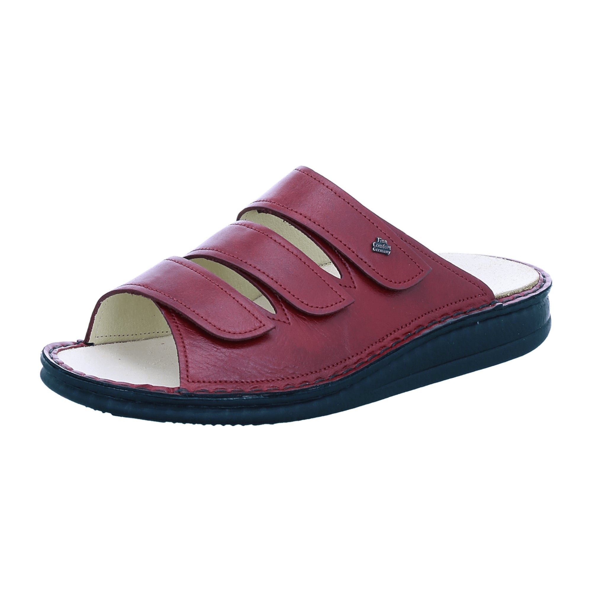 Finn Comfort Korfu Women's Sandals, Stylish Red Comfort Footwear