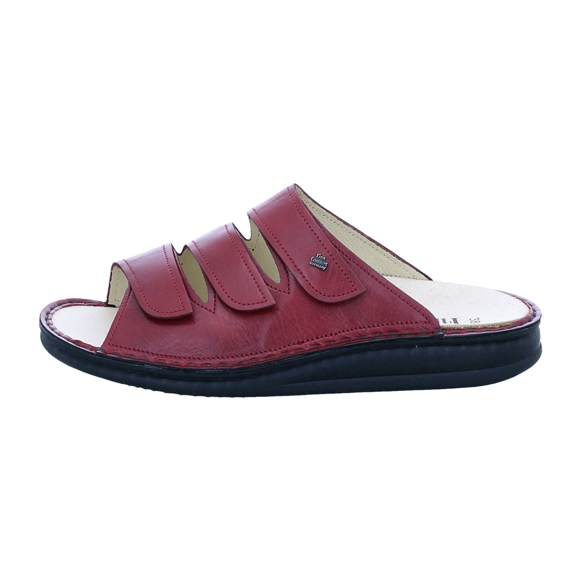 Finn Comfort Korfu Women's Sandals, Stylish Red Comfort Footwear