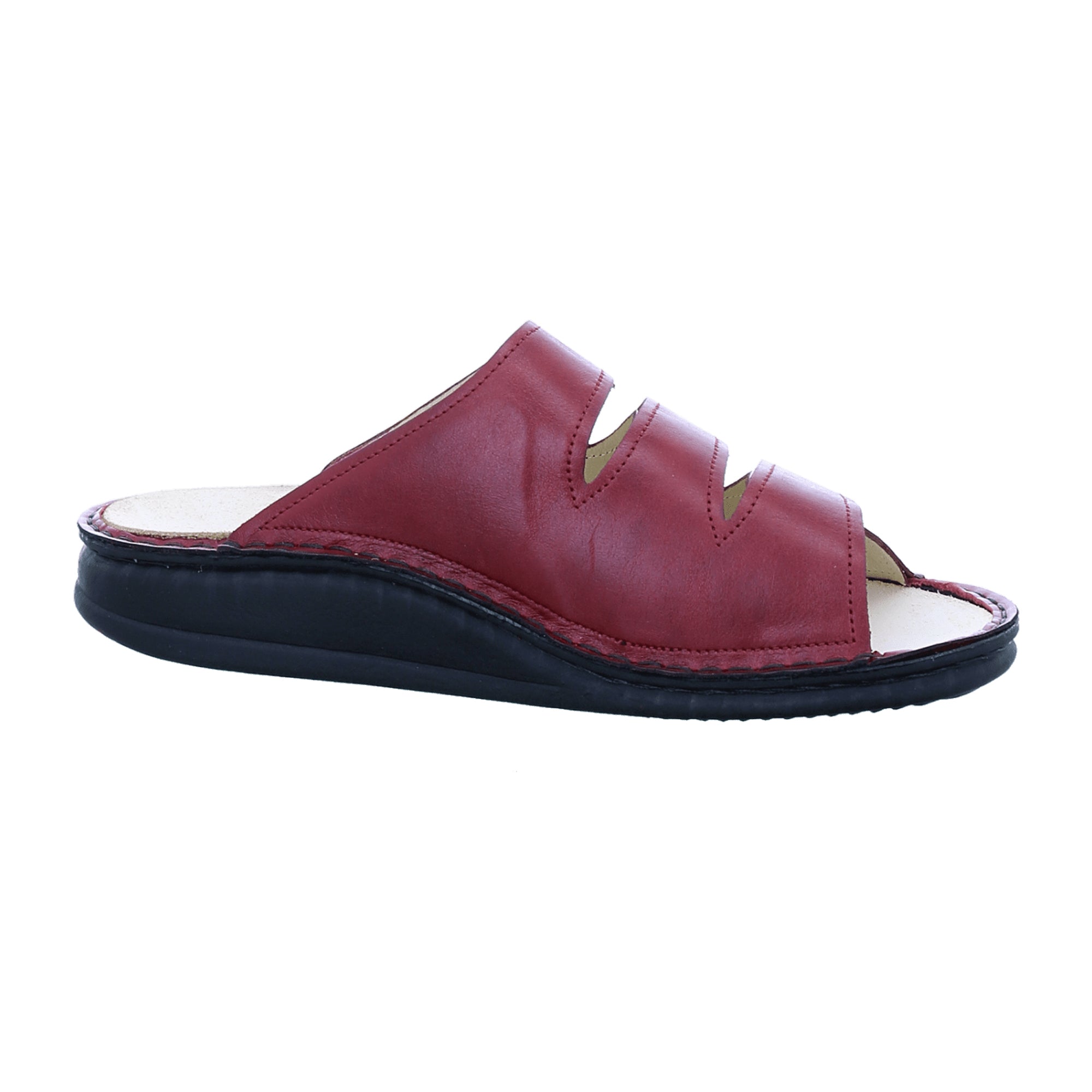 Finn Comfort Korfu Women's Sandals, Stylish Red Comfort Footwear