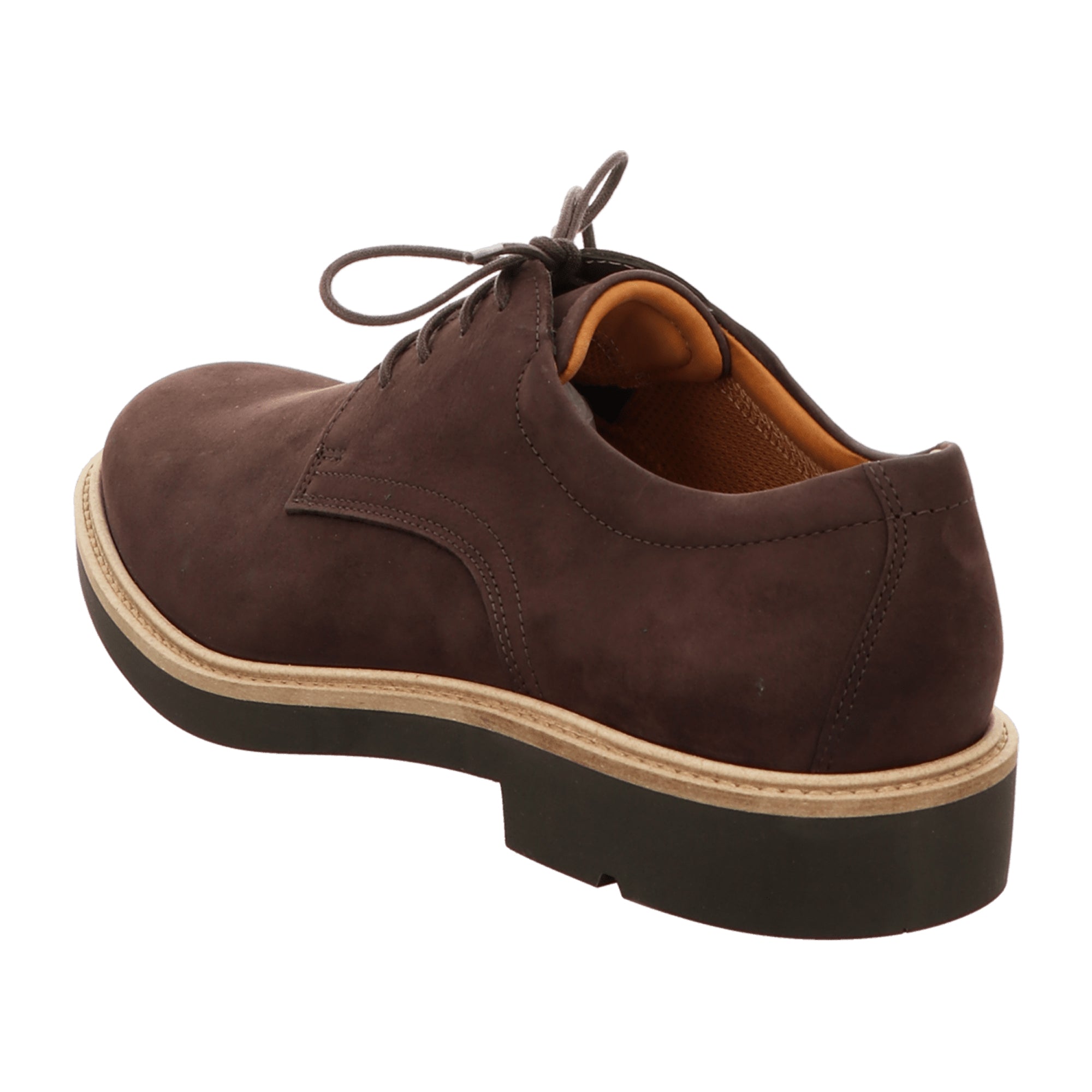 Ecco Metropole London Men's Nubuck Leather Shoes - Brown Lace-Up Style 525604