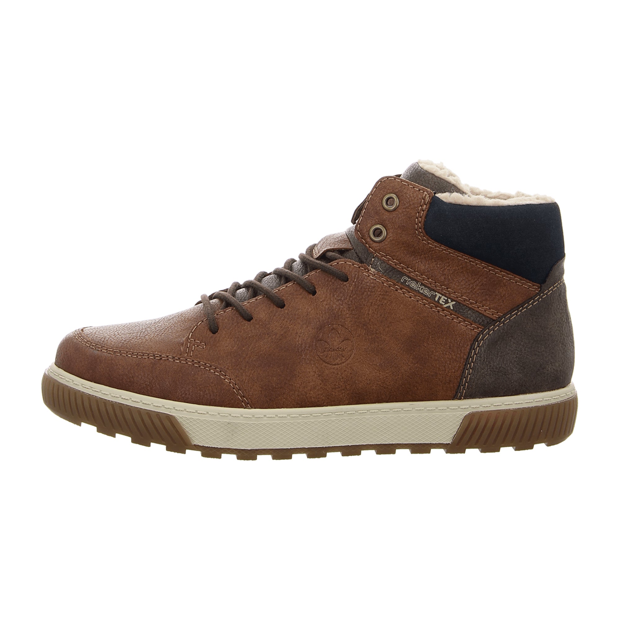 Rieker HWK Brown Men's Boots with Laces for Fall/Winter