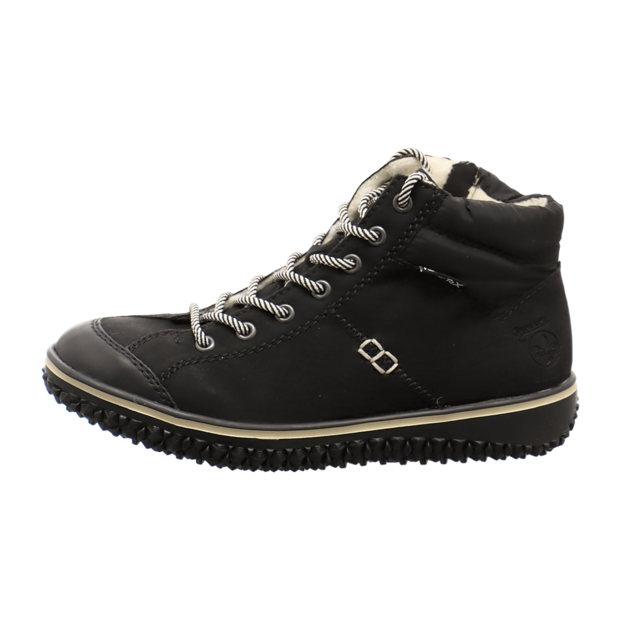 Rieker Black Women's Lace-Up Shoes with Warm Lining and TEX-Membrane Protection