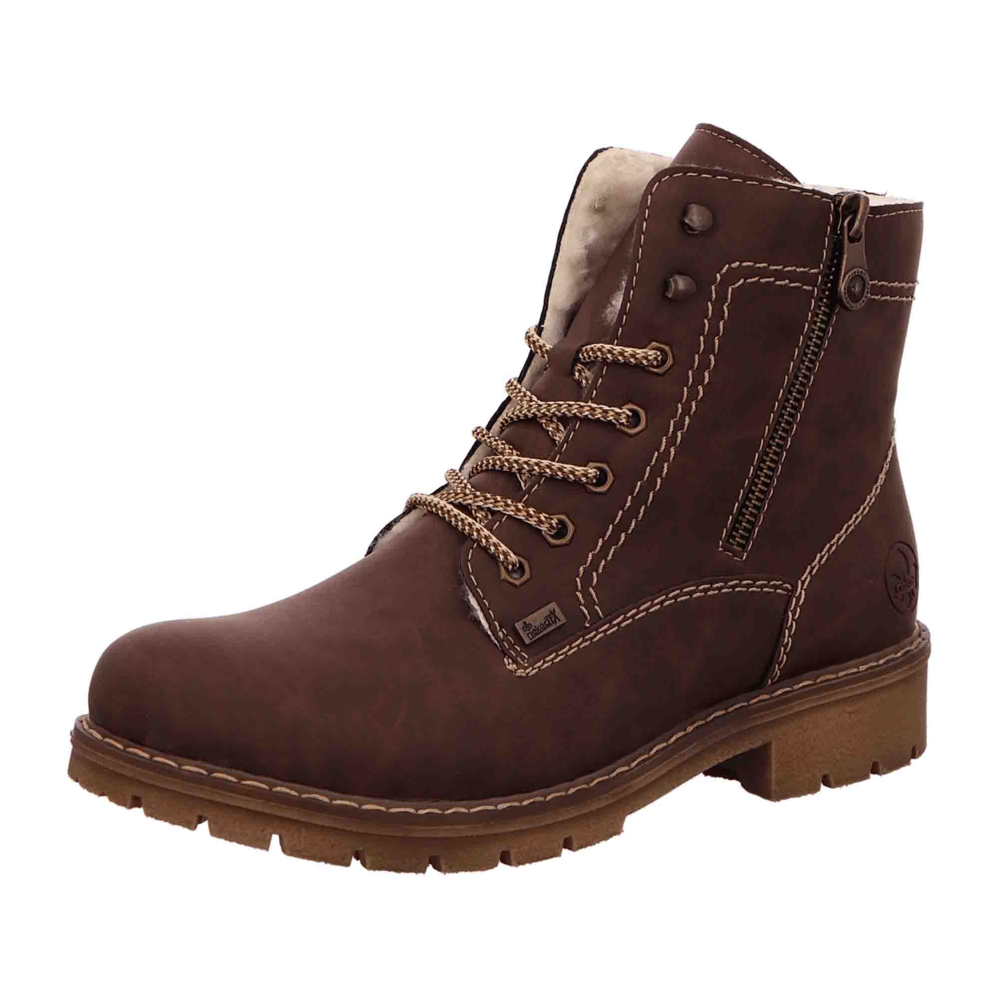 Rieker Women's Brown Winter Boots Warm Lined for Fall and Winter
