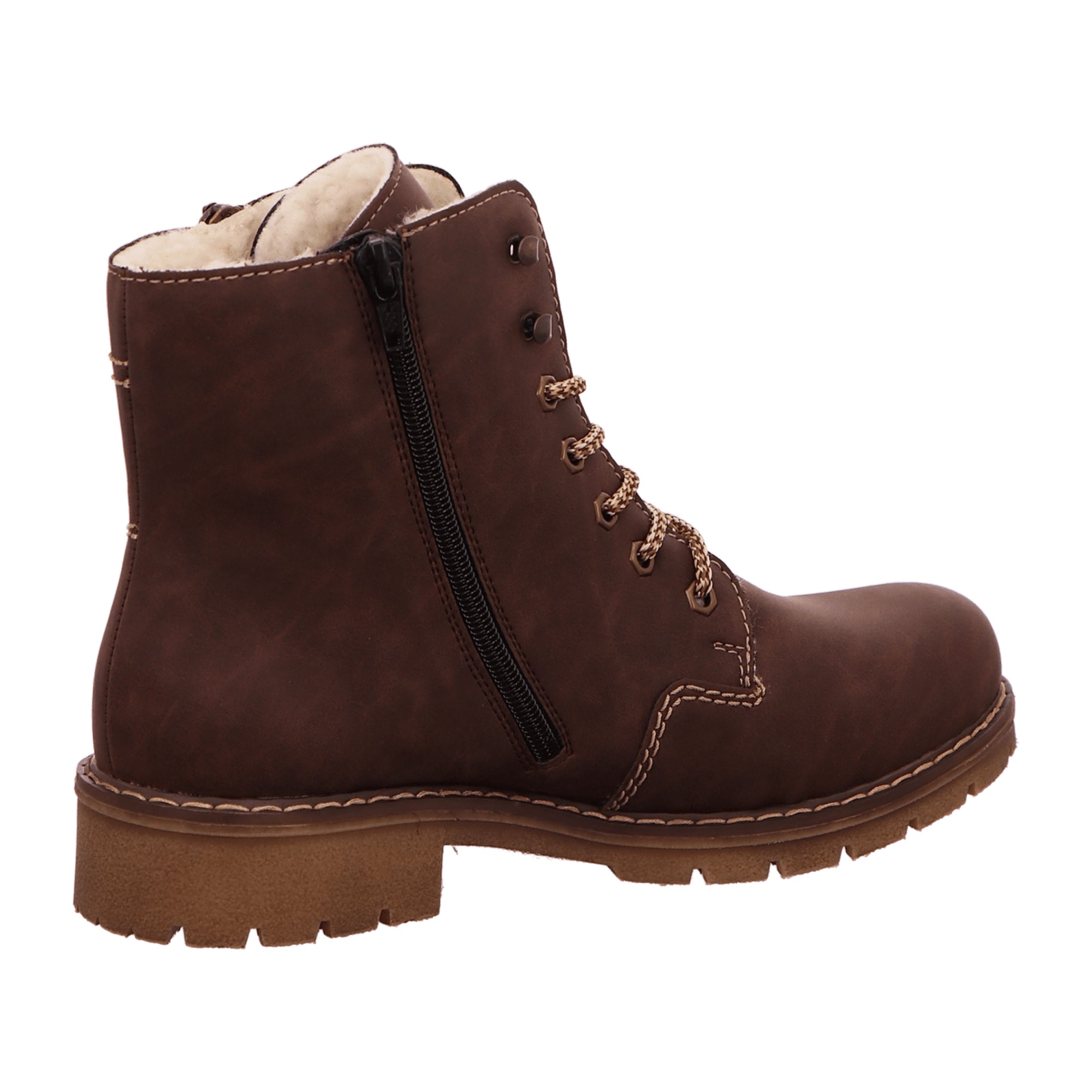 Rieker Women's Brown Winter Boots Warm Lined for Fall and Winter