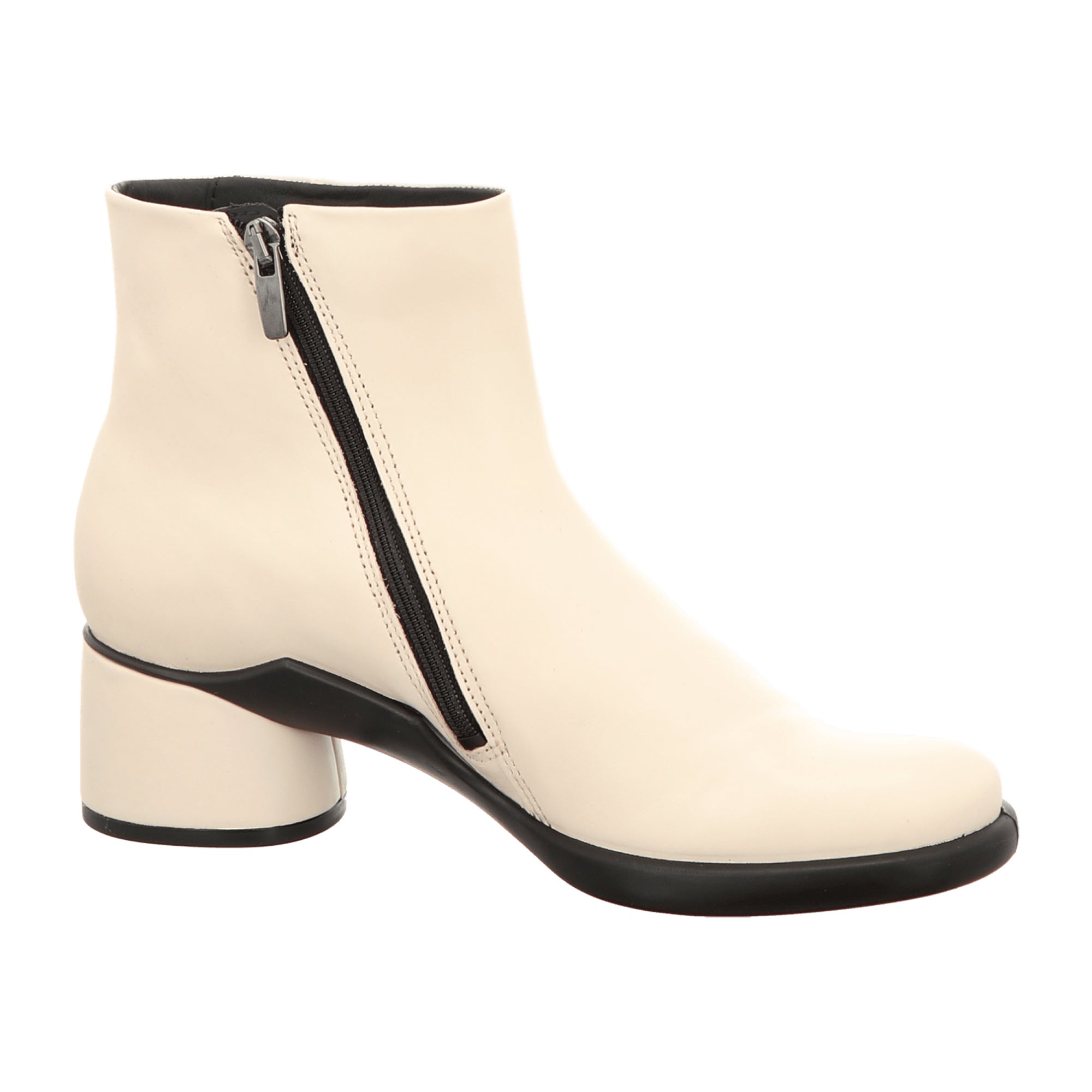 Ecco Sculpted Cream White Ankle Boots for Women, Elegant and Durable - Model 222413