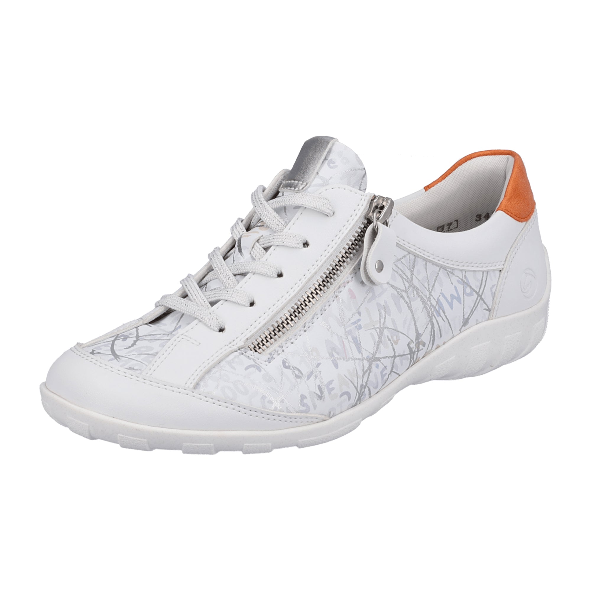 Remonte White Comfort Lace-Up Shoes for Women