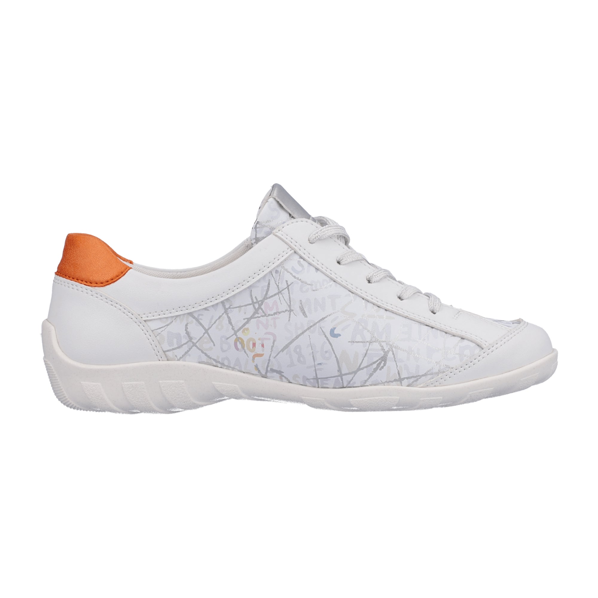 Remonte White Comfort Lace-Up Shoes for Women