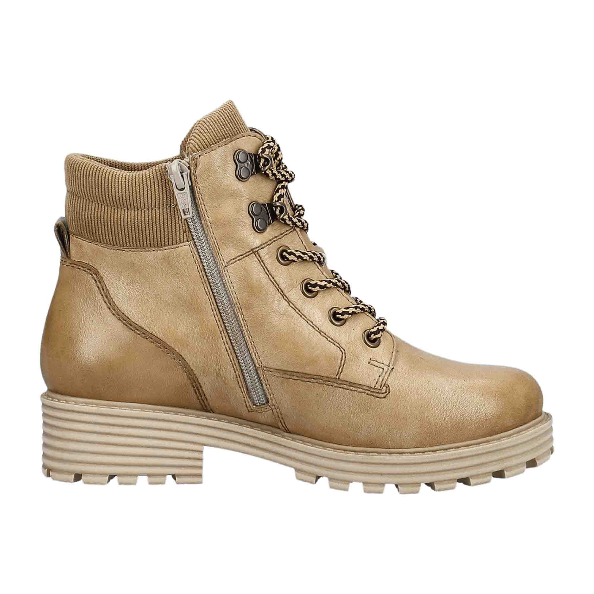 Remonte Women's Brown Ankle Boots Leather Lace-Up Fall Winter 4.5 cm Heel