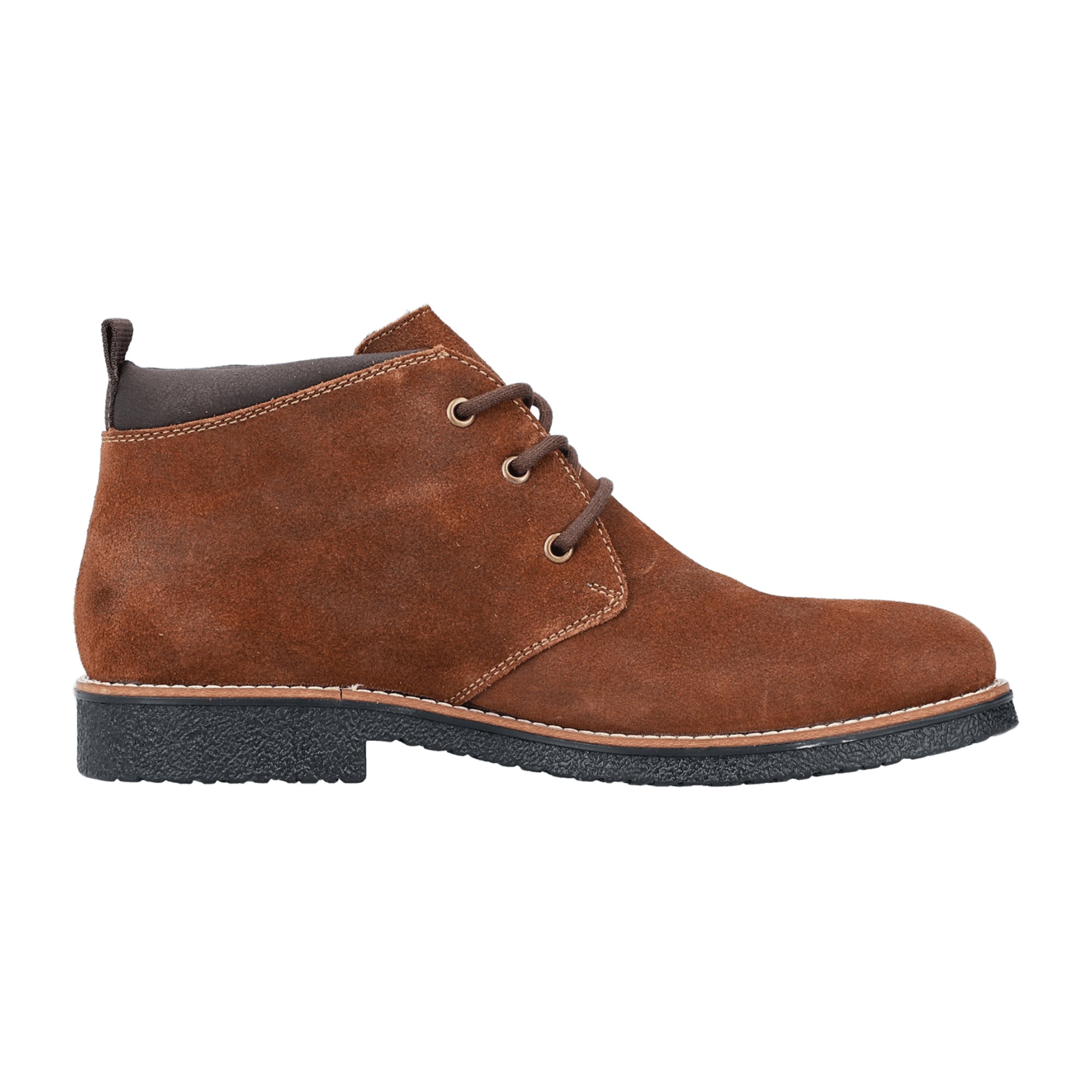 Rieker 33645 Men's Brown Leather Lace-Up Shoes for Fall Winter