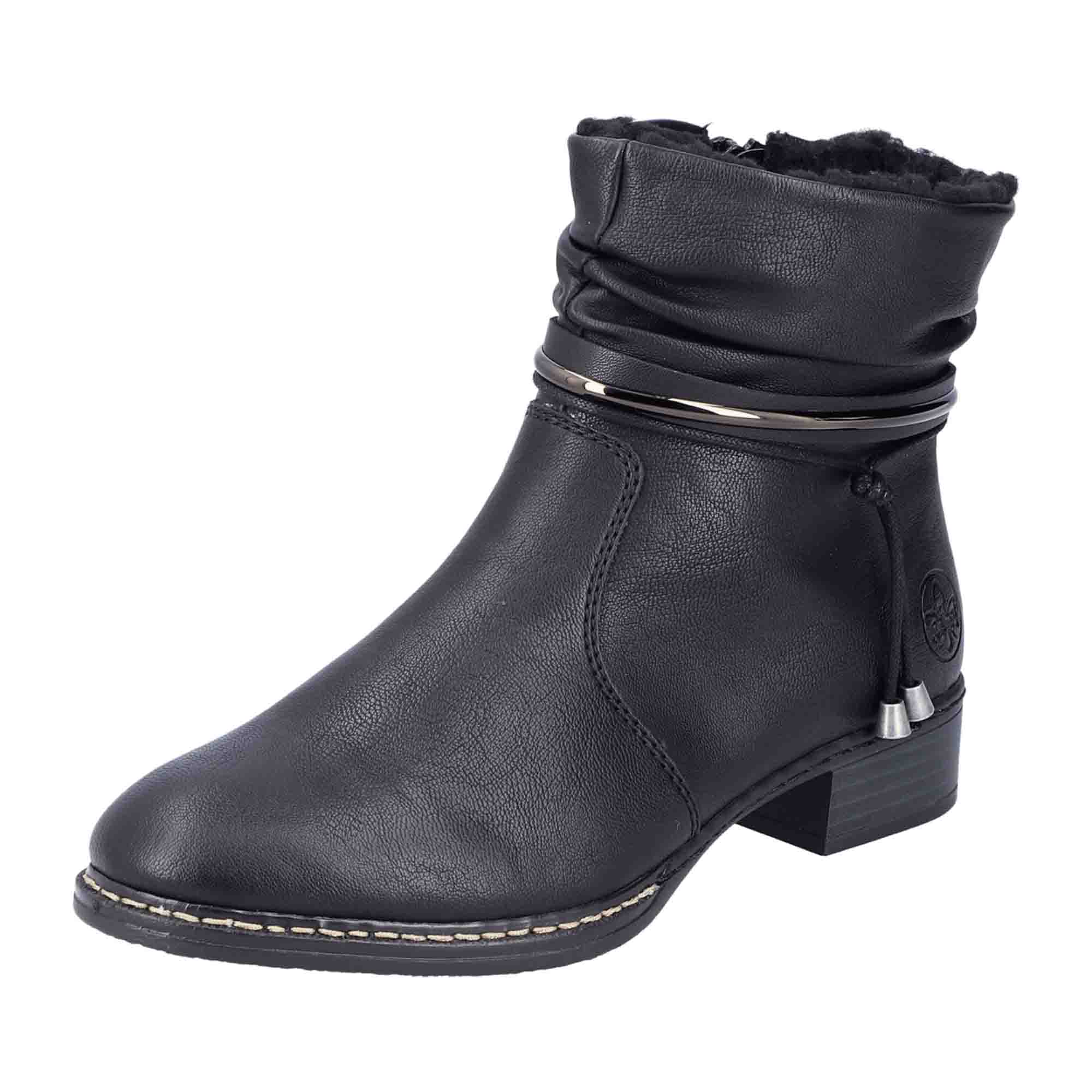 Rieker Kuwait Turin Women's Black Shoes for Fall Winter