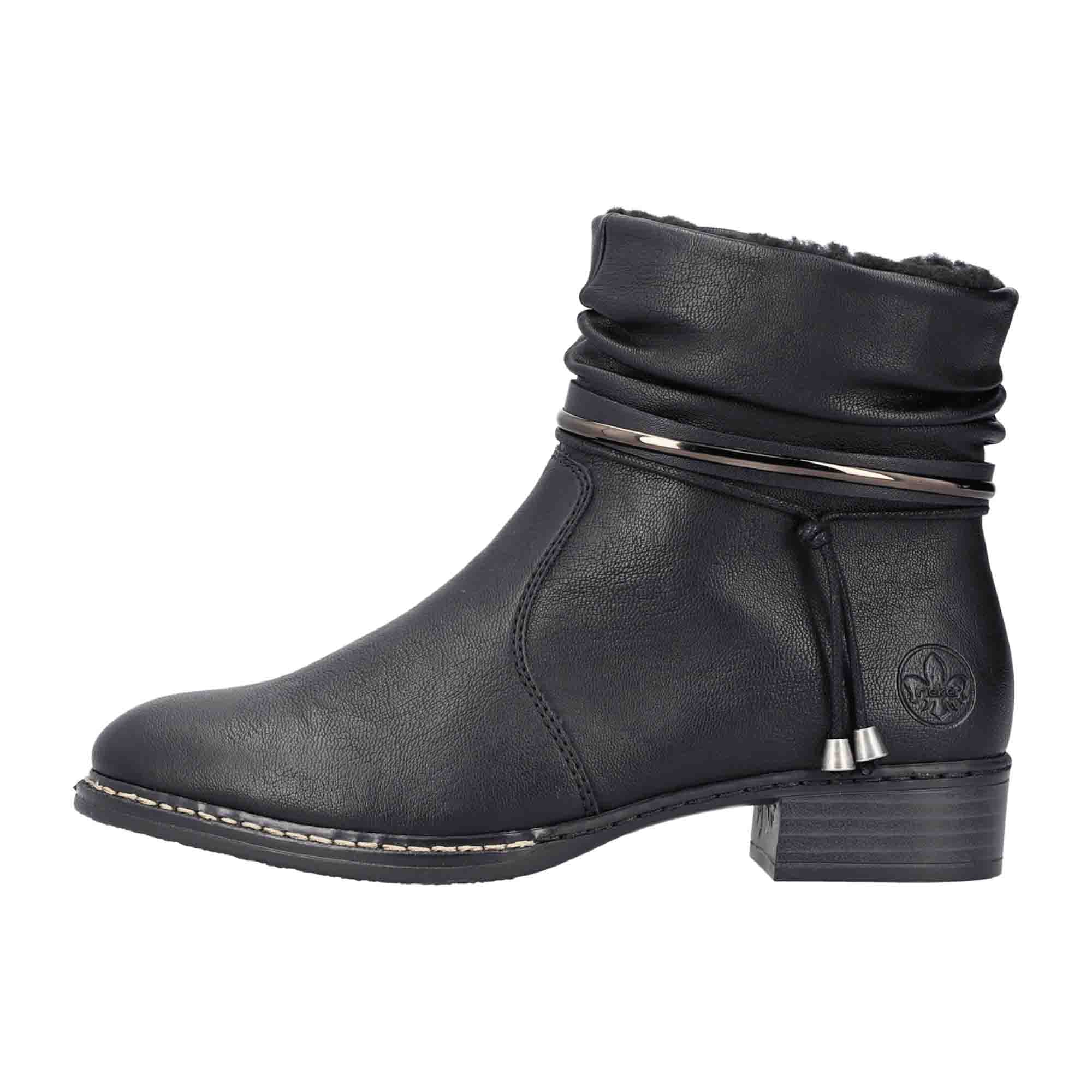 Rieker Kuwait Turin Women's Black Shoes for Fall Winter