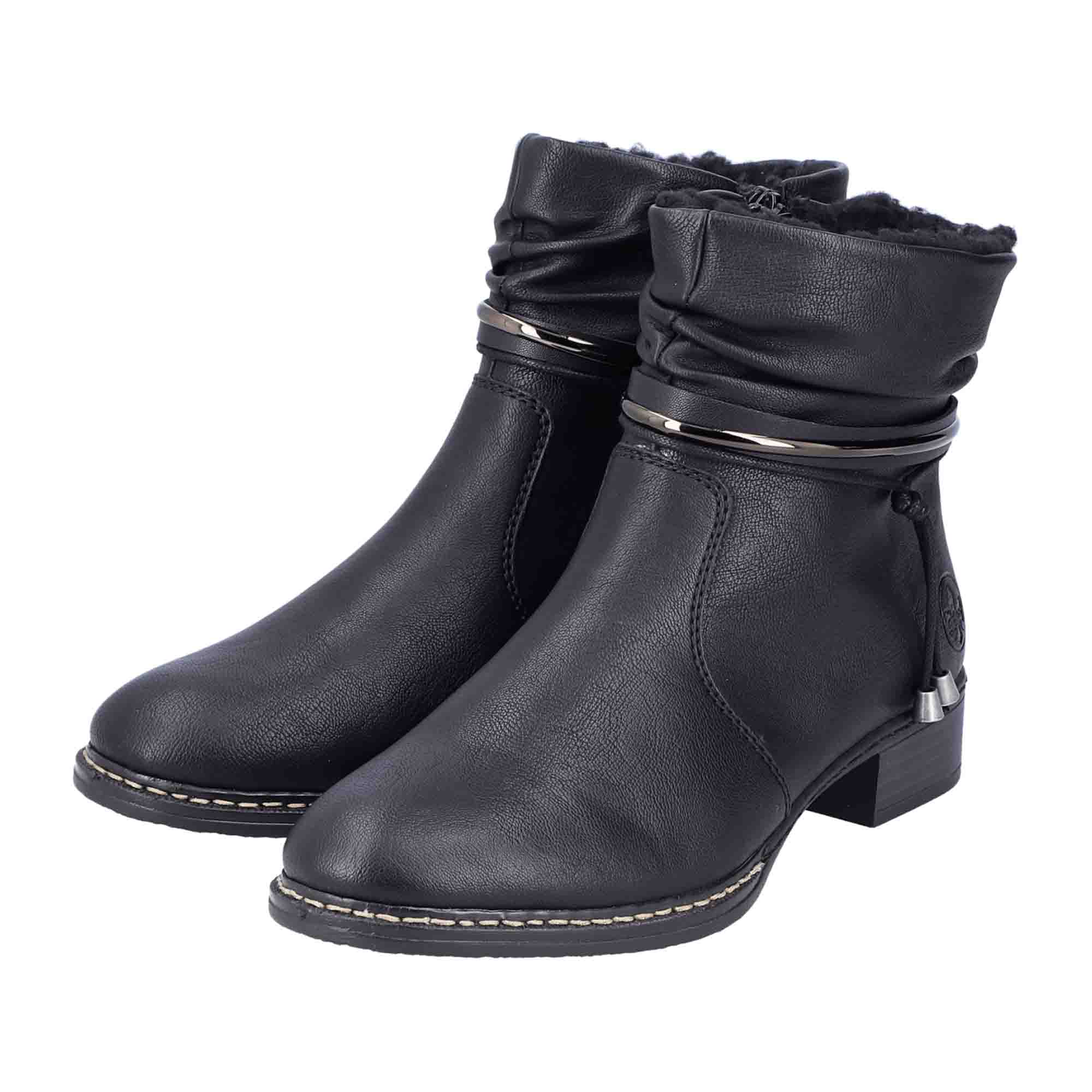 Rieker Kuwait Turin Women's Black Shoes for Fall Winter