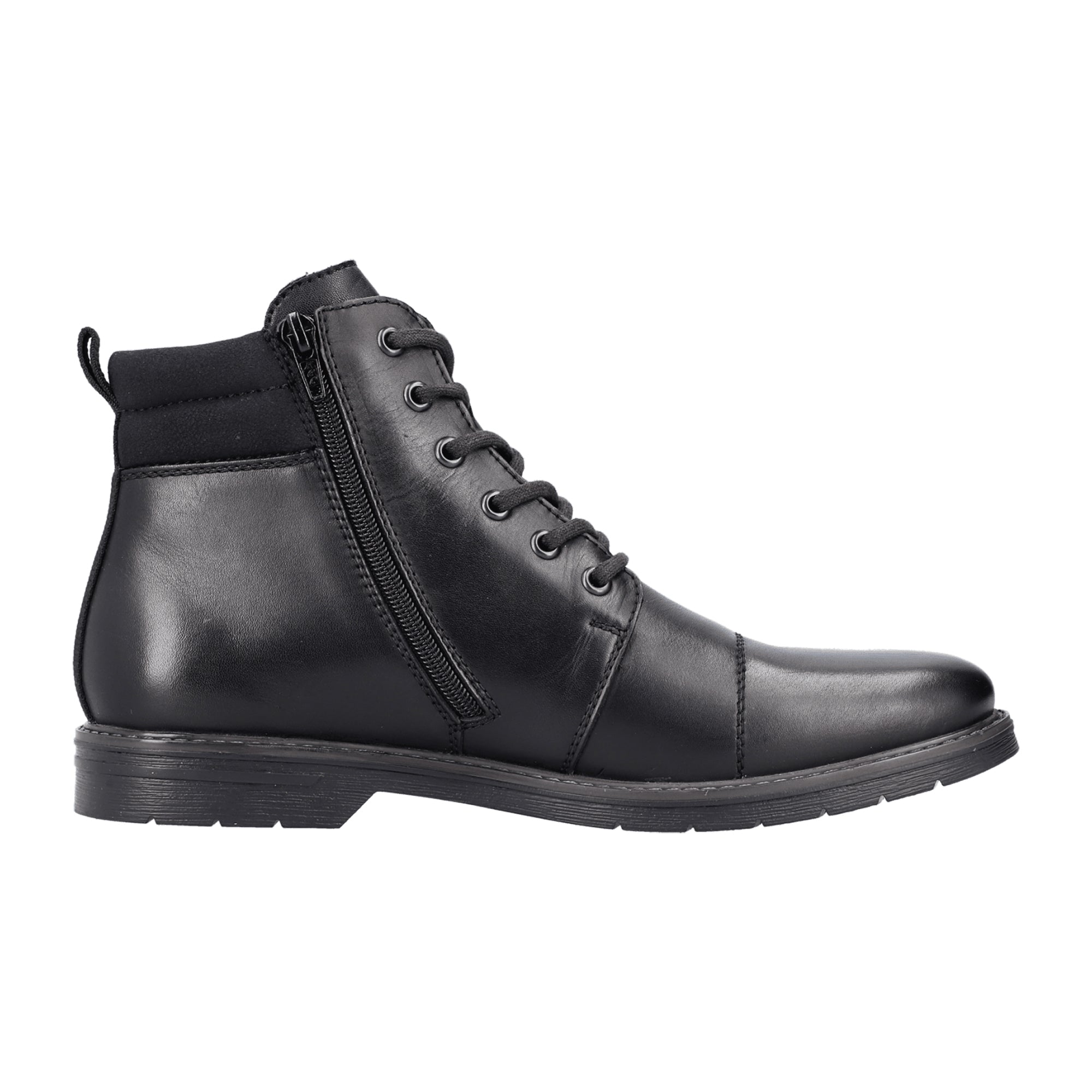 Rieker Clarino Black Men's Shoes Synthetic Upper Textile Lining Rubber Sole - Bartel-Shop