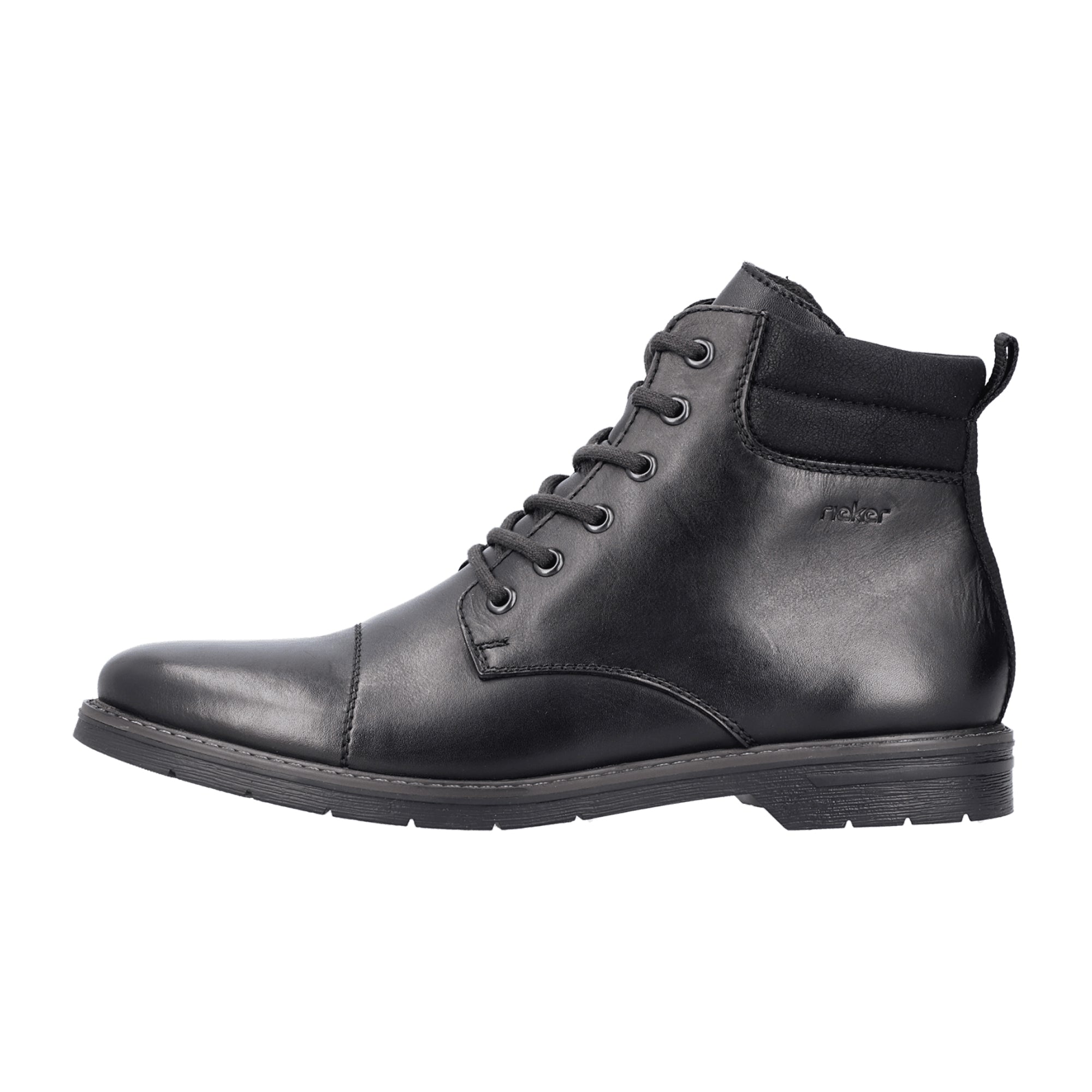Rieker Clarino Black Men's Shoes Synthetic Upper Textile Lining Rubber Sole - Bartel-Shop