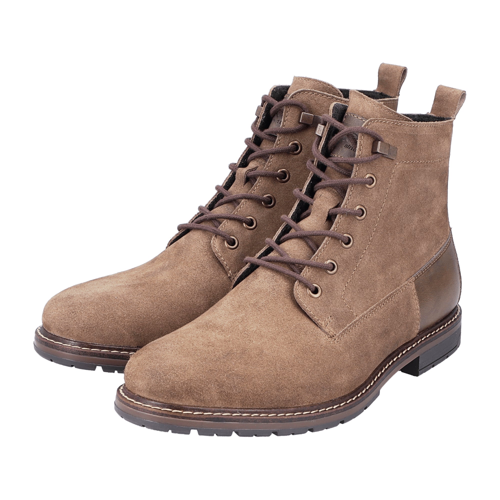 Rieker HWK Brown Leather Men's Boots with Lace-Up Closure for Fall/Winter