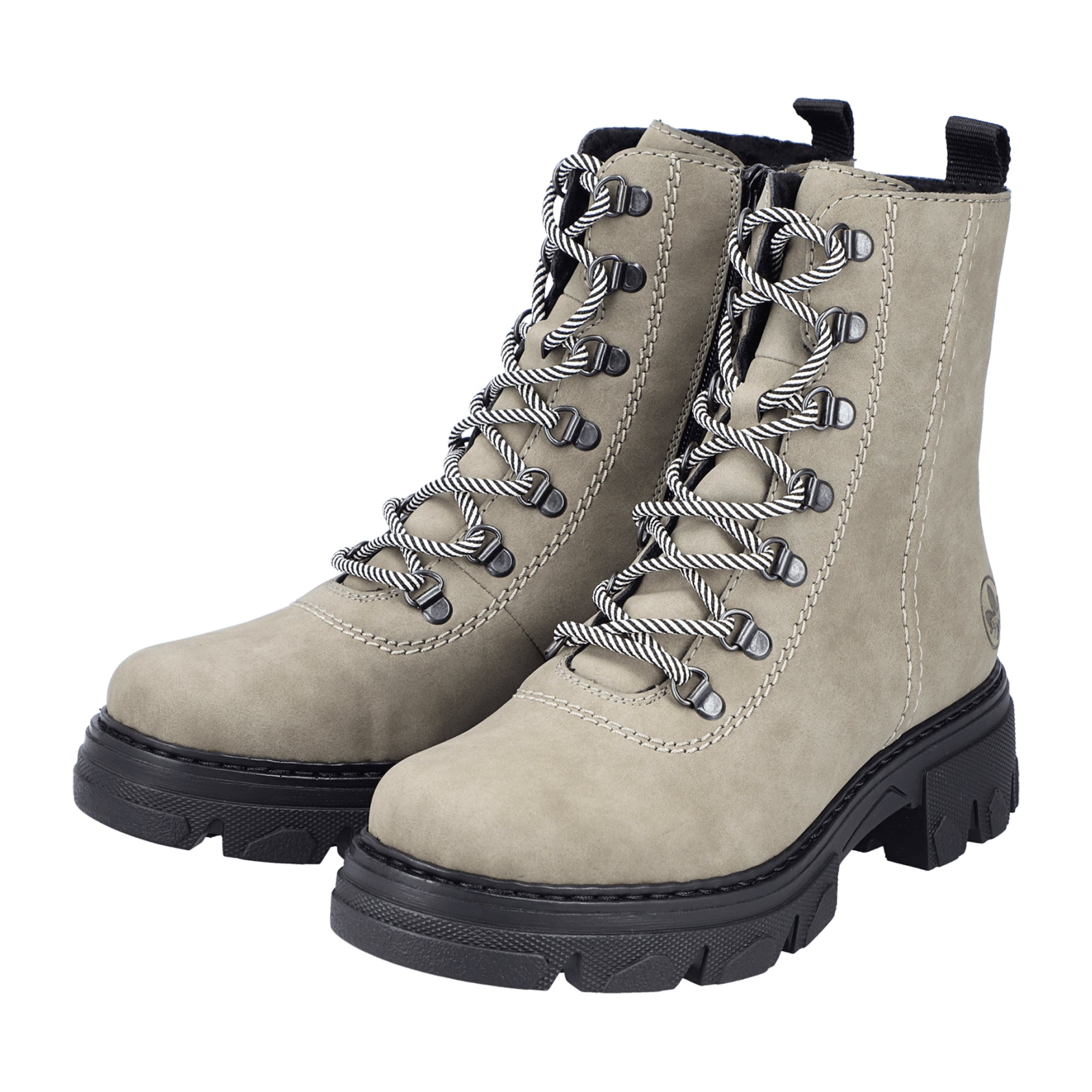 Rieker HWK Green Women's Boots with Lace-Up Closure for Fall/Winter