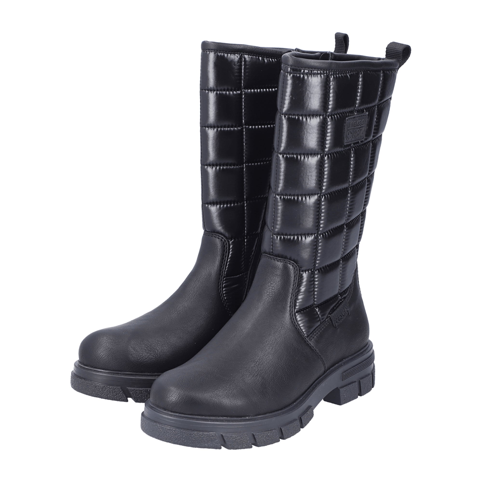 Rieker HWK Women's Black Boots with Warm Lining for Fall Winter