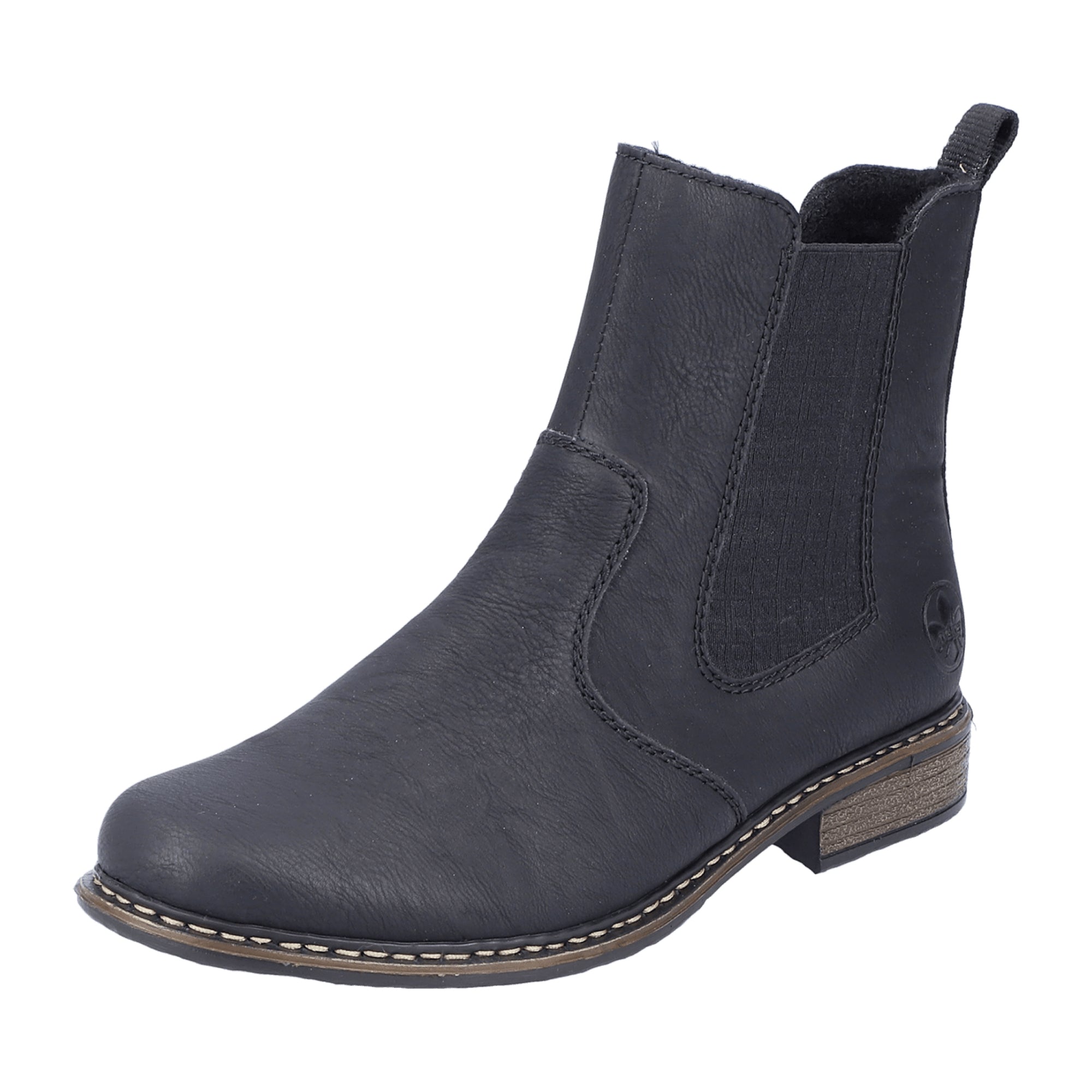 Rieker Z4983-00 Women's Black Slip-On Shoes Faux Leather Winter Comfort