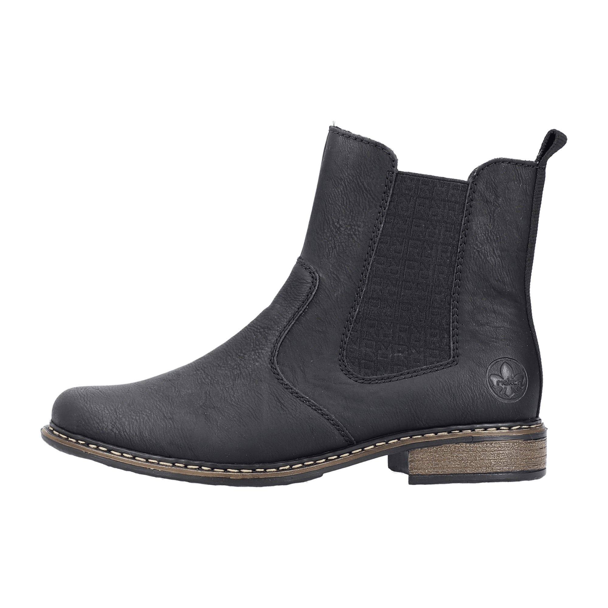 Rieker Z4983-00 Women's Black Slip-On Shoes Faux Leather Winter Comfort