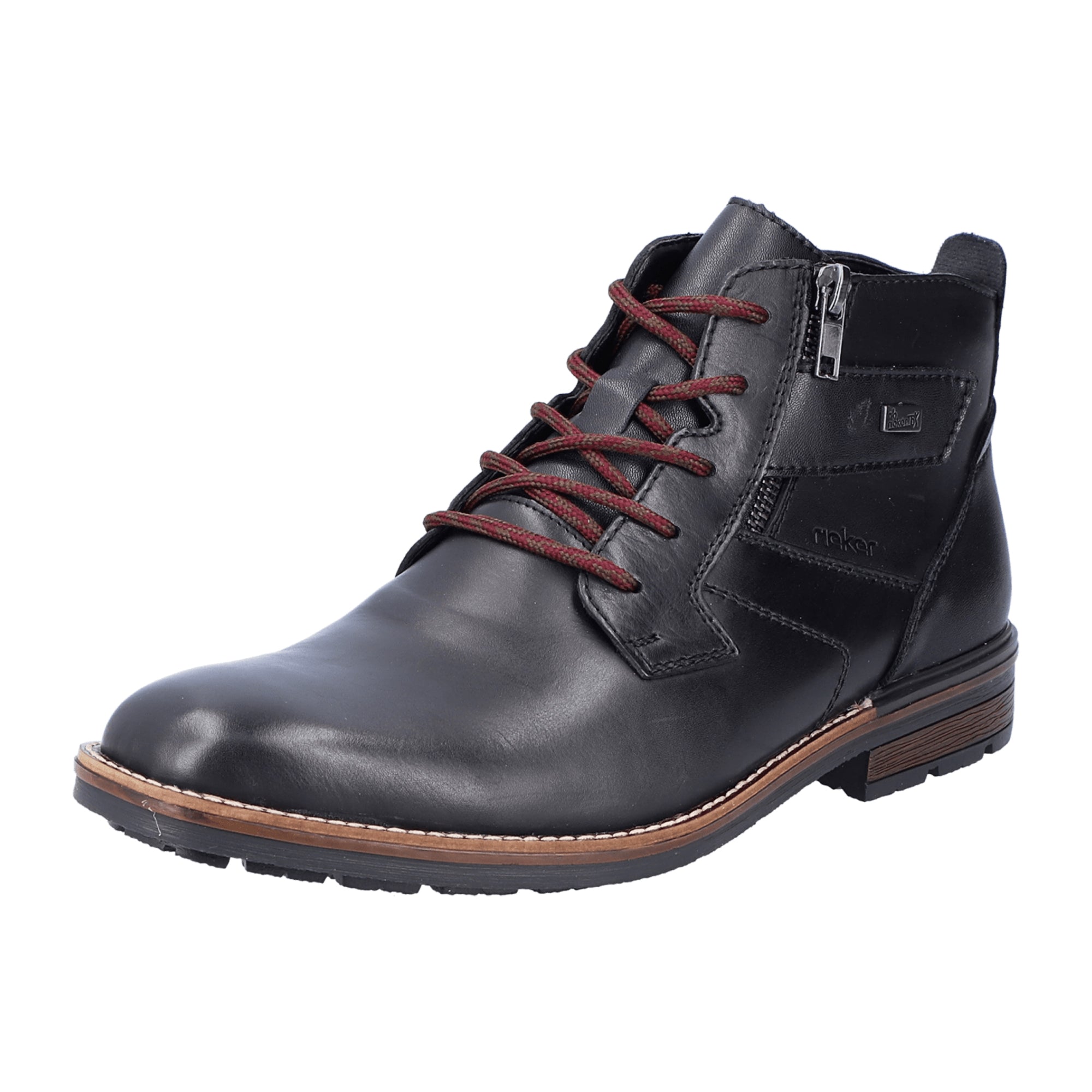 Rieker HWK Men's Black Boots, Lace-Up, Leather, Fall/Winter Collection