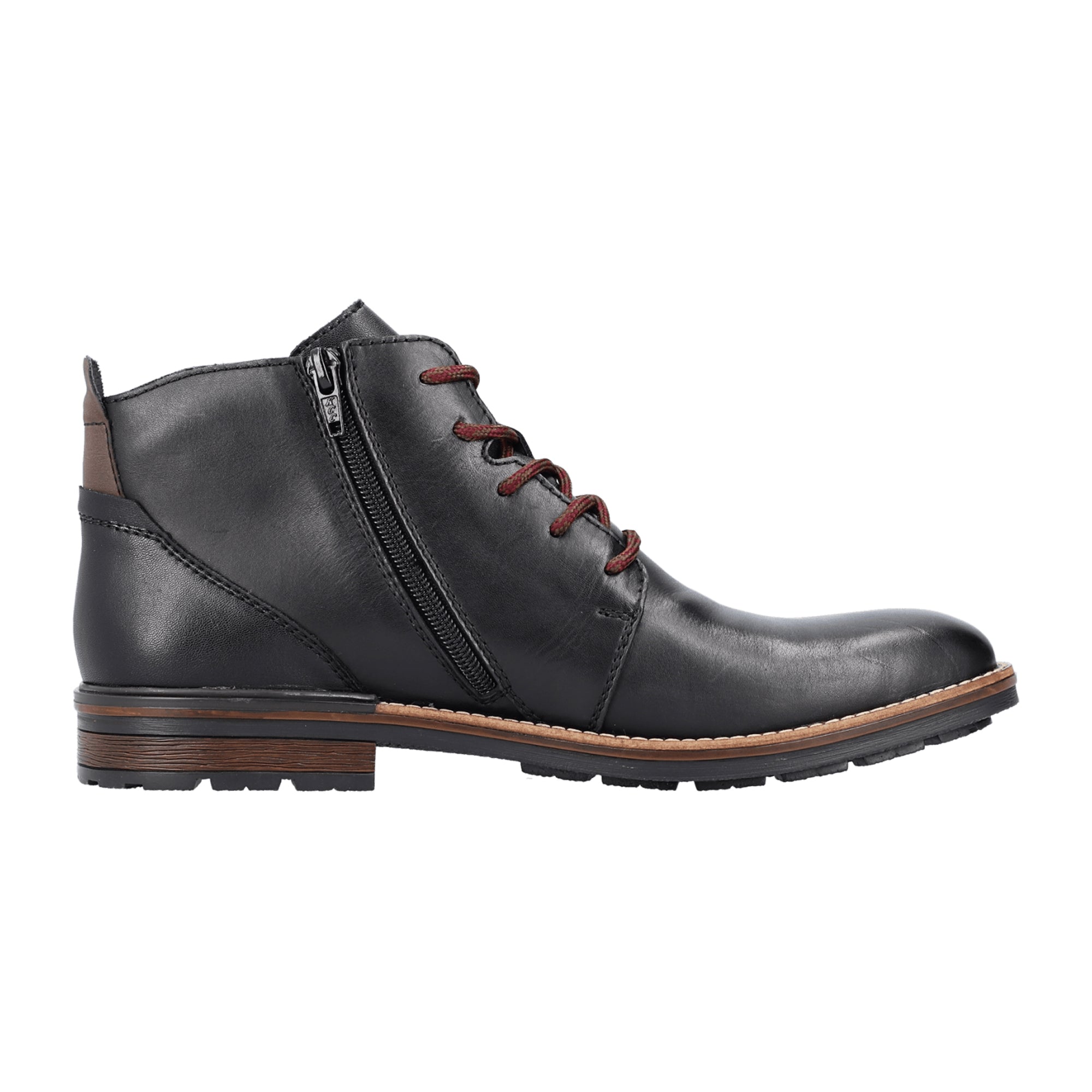 Rieker HWK Men's Black Boots, Lace-Up, Leather, Fall/Winter Collection