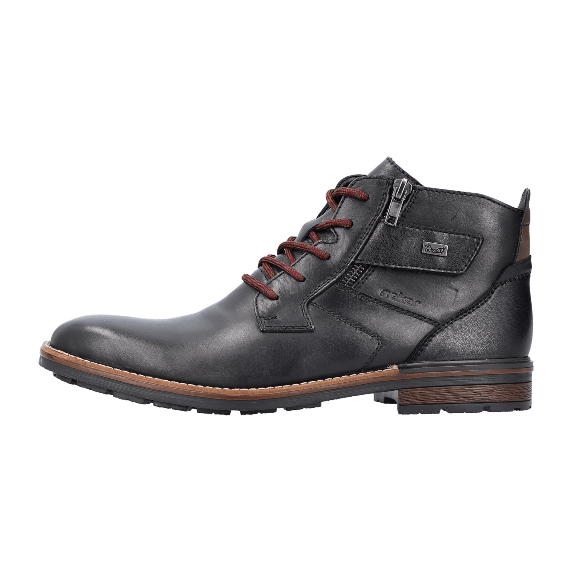 Rieker HWK Men's Black Boots, Lace-Up, Leather, Fall/Winter Collection