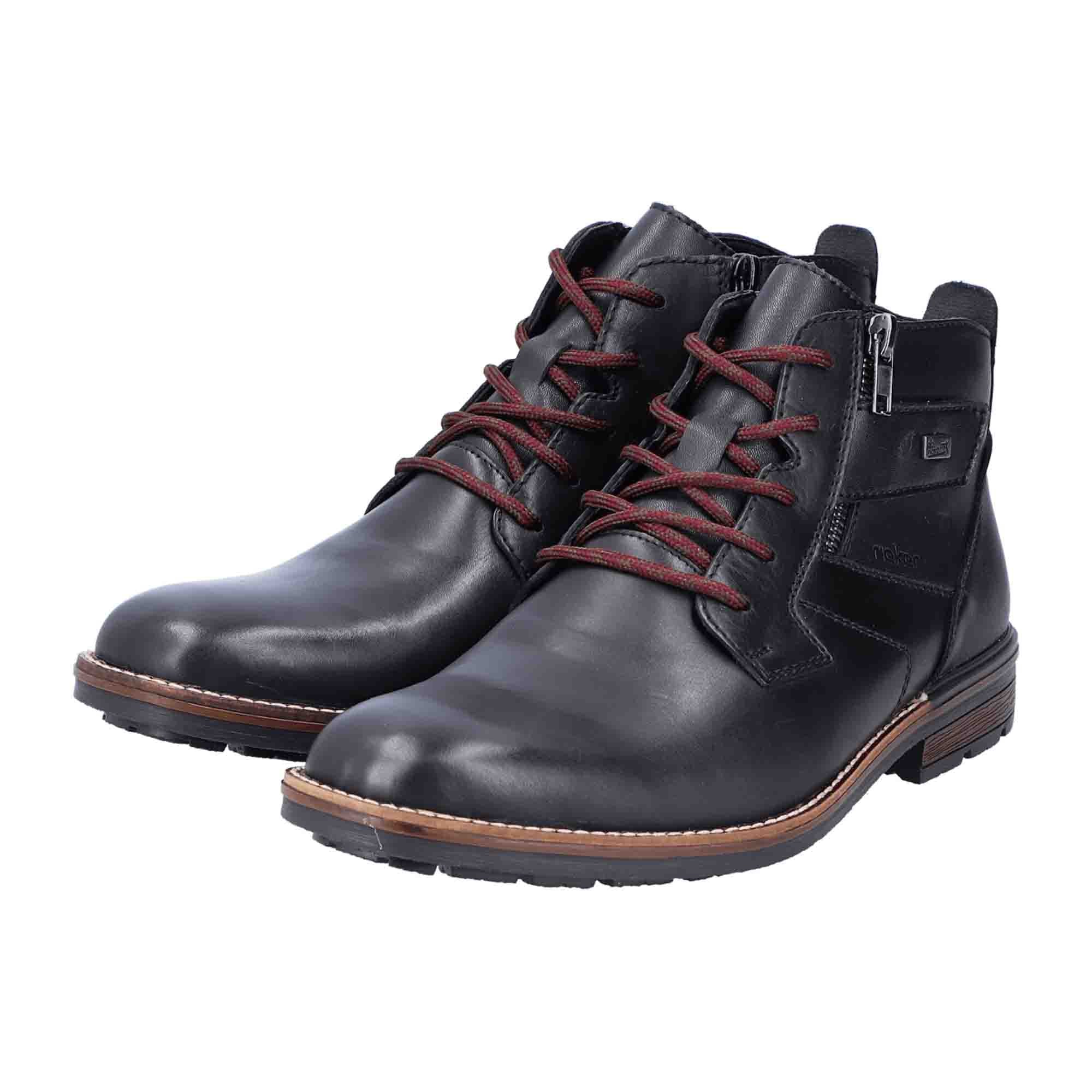 Rieker HWK Men's Black Boots, Lace-Up, Leather, Fall/Winter Collection