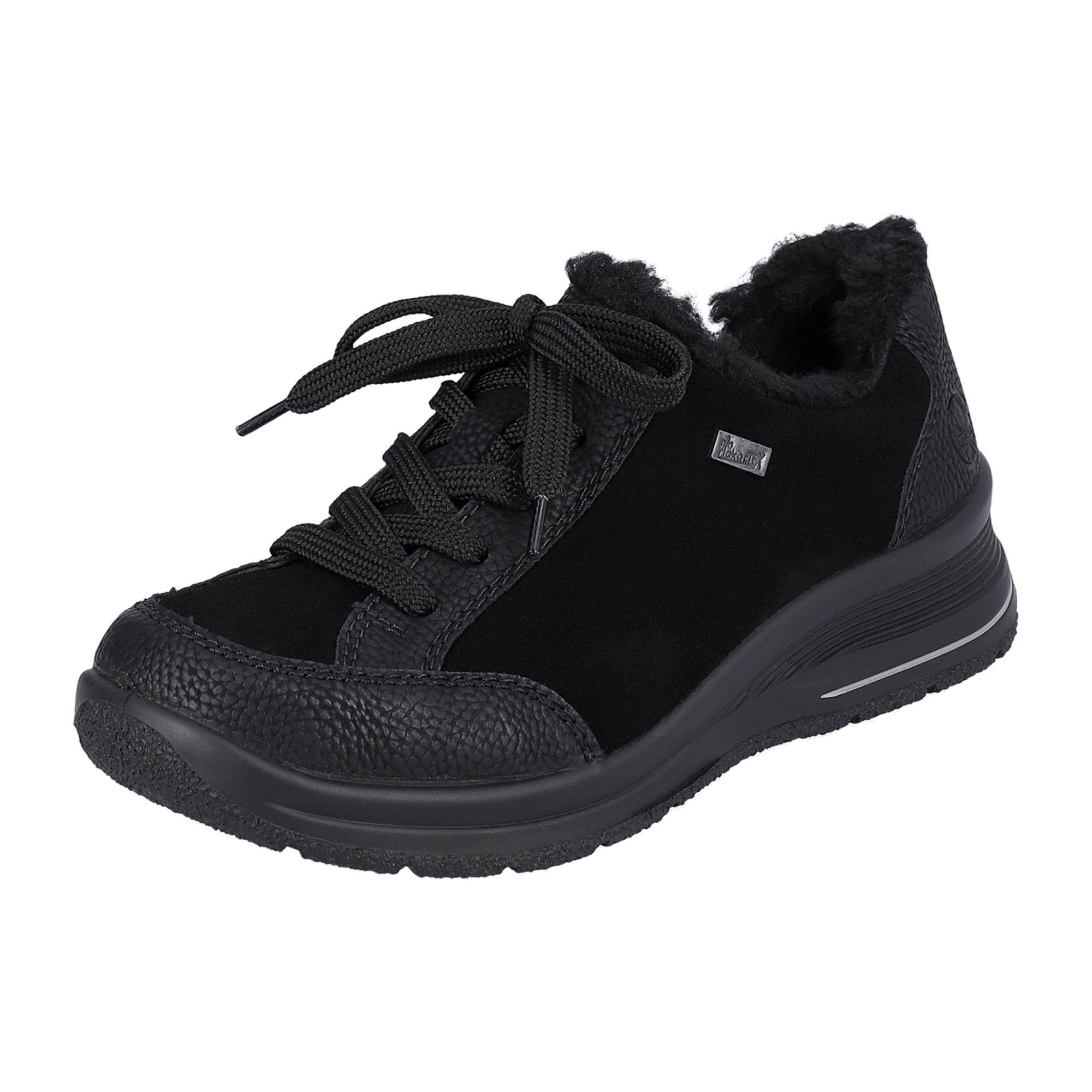 Rieker L7702-00 Women's Black Lace-Up Shoes for Narrow to Normal Feet