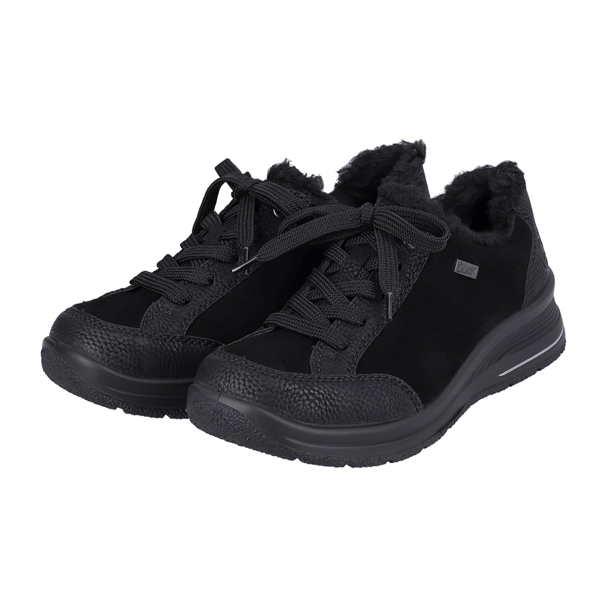 Rieker L7702-00 Women's Black Lace-Up Shoes for Narrow to Normal Feet