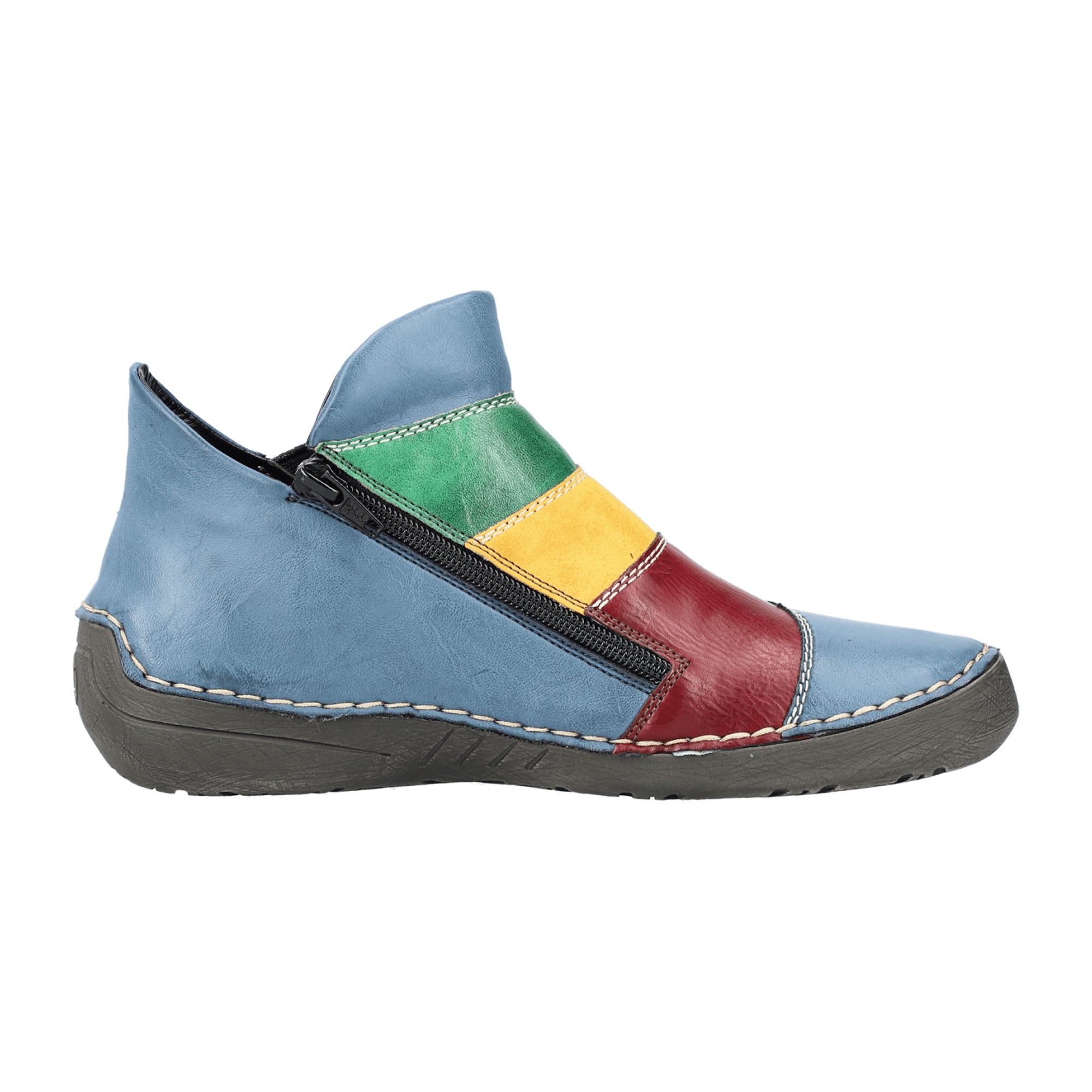 Rieker Women's Blue Shoes 52588-14 Faux Leather Textile Lining Fall Winter