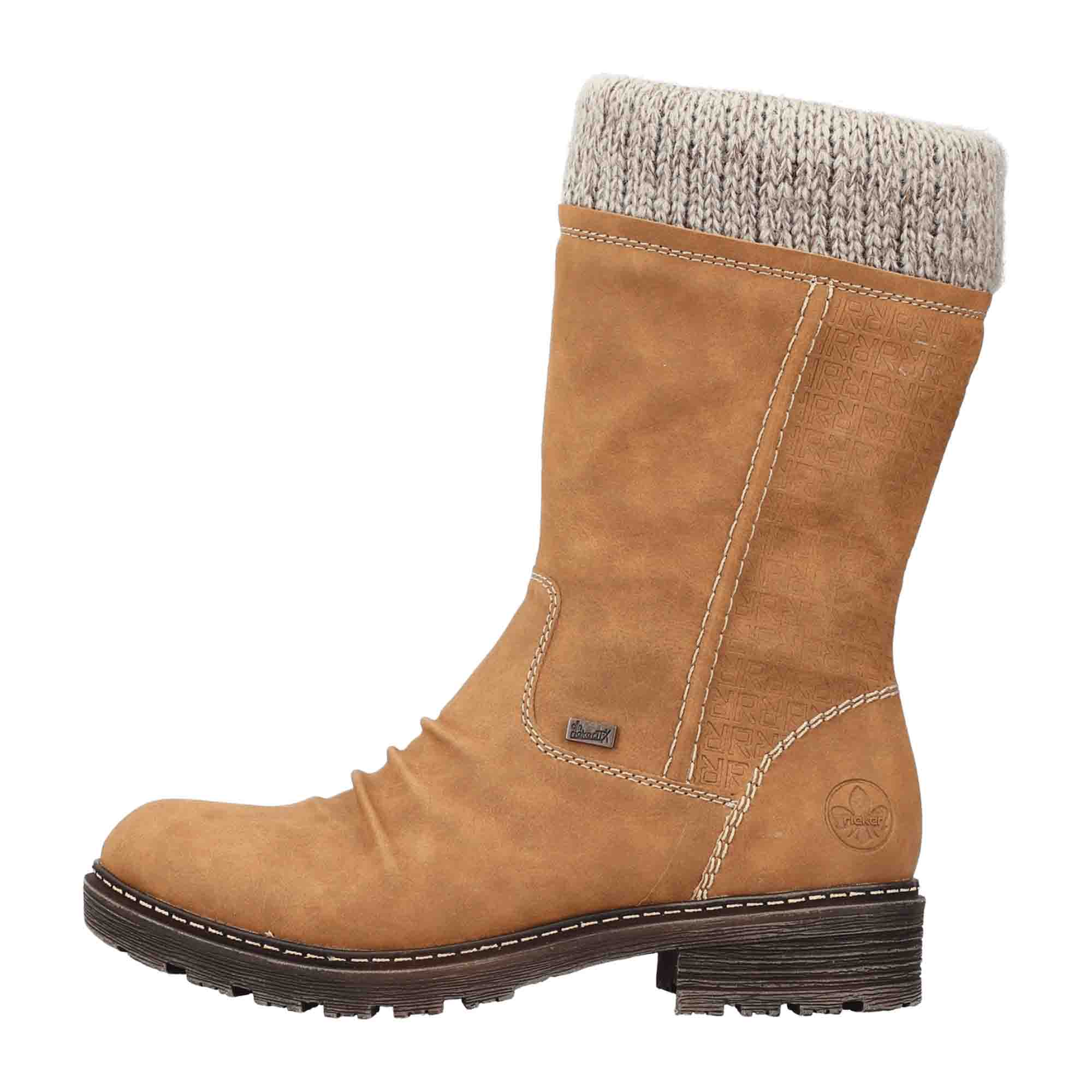 Rieker Brown Women's Boots with Warm Lining and RiekerTEX for Fall/Winter