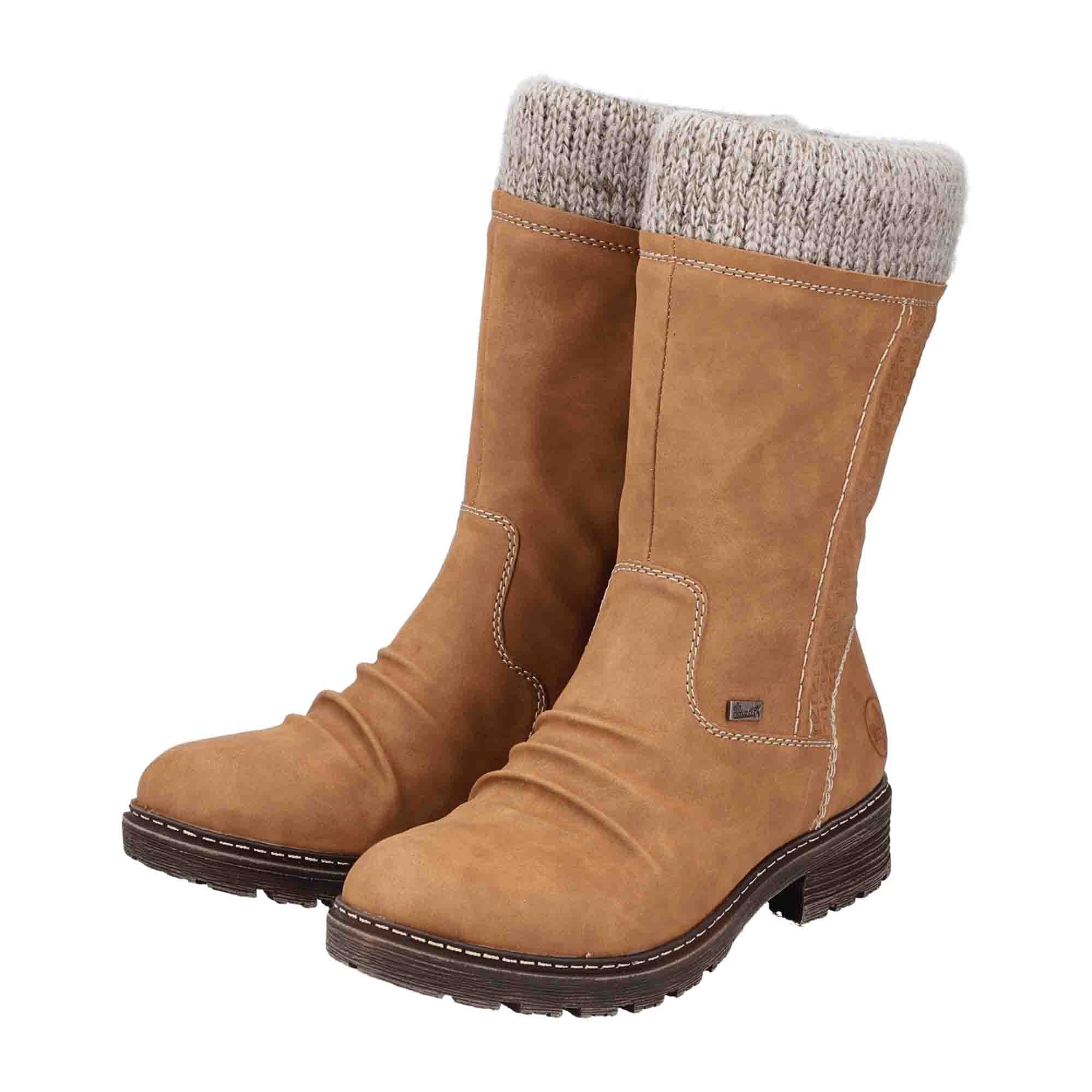 Rieker Brown Women's Boots with Warm Lining and RiekerTEX for Fall/Winter