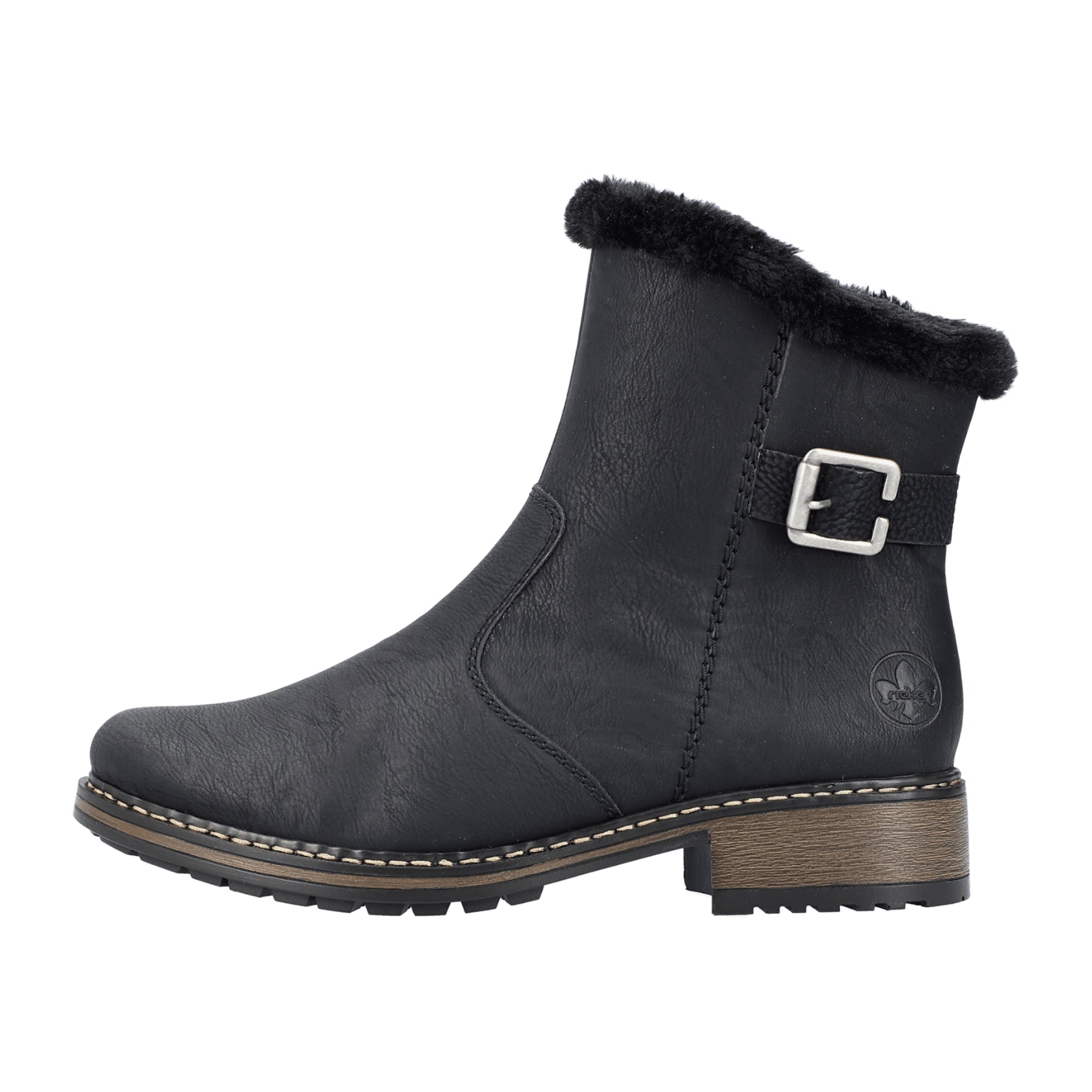 Rieker Z6862-00 Women's Black Faux Leather Winter Boots