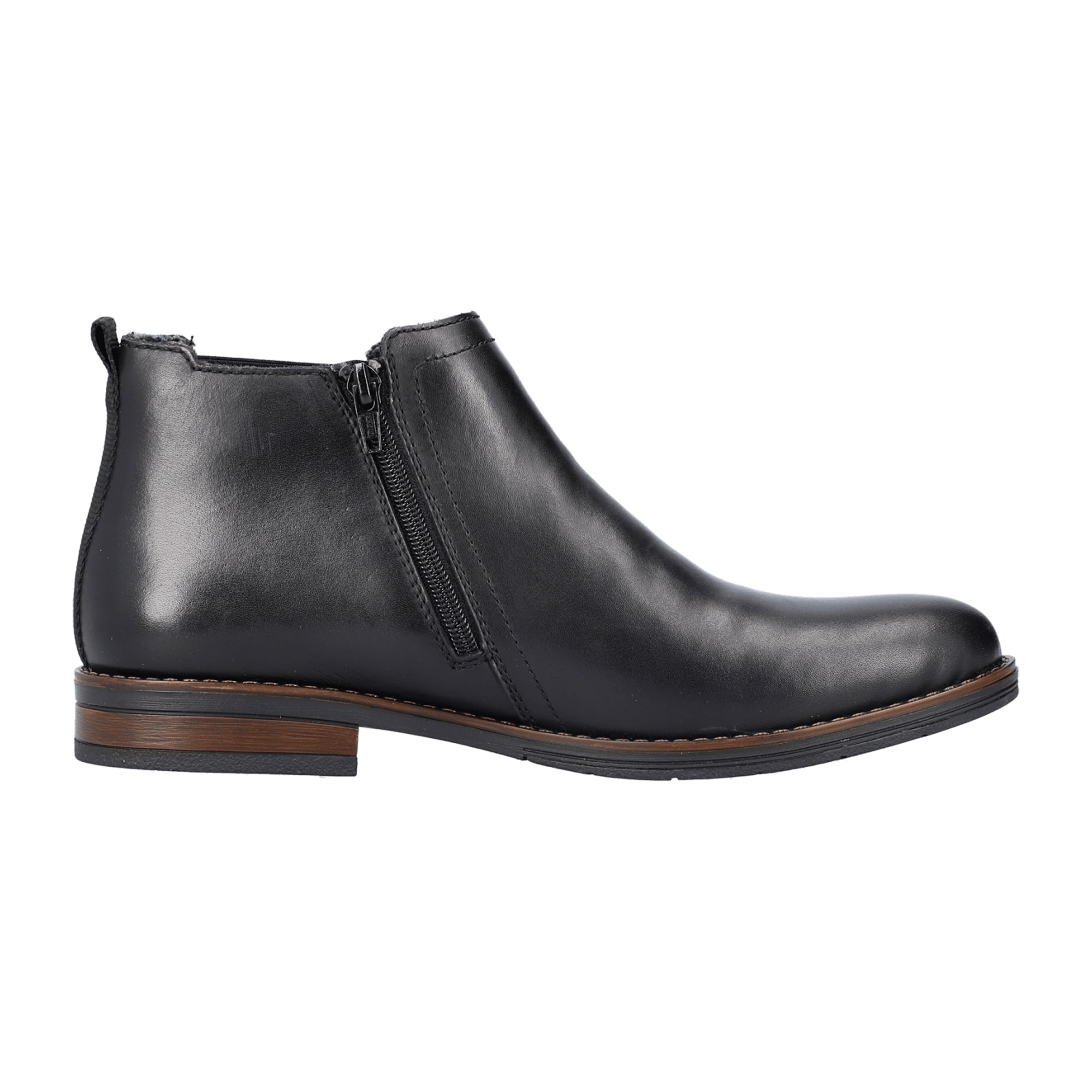 Rieker Men's Black Chelsea Boots Slip-On Genuine Leather Fall Winter