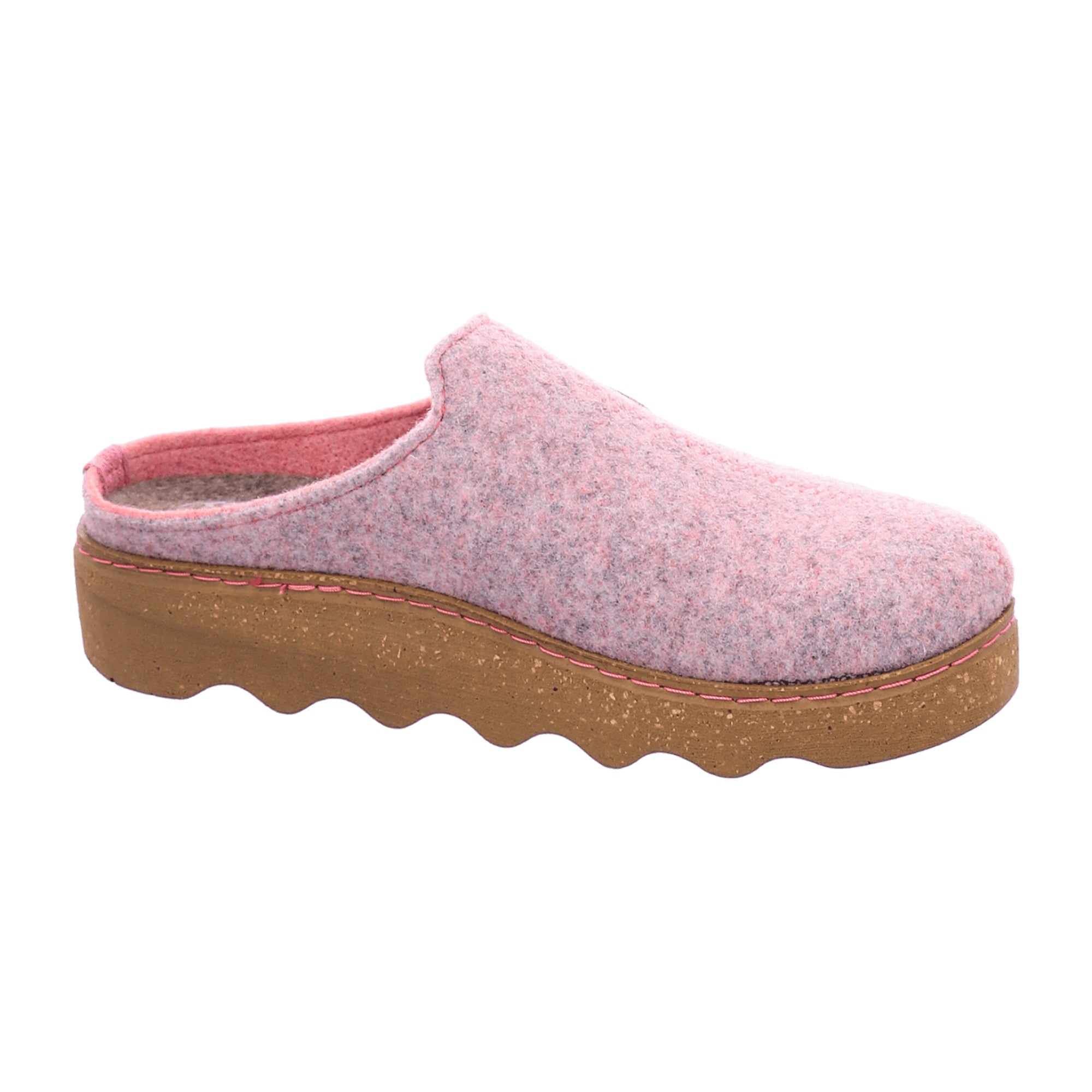 Rohde Women's Pink Felt Slip-On House Shoes with Round Toe