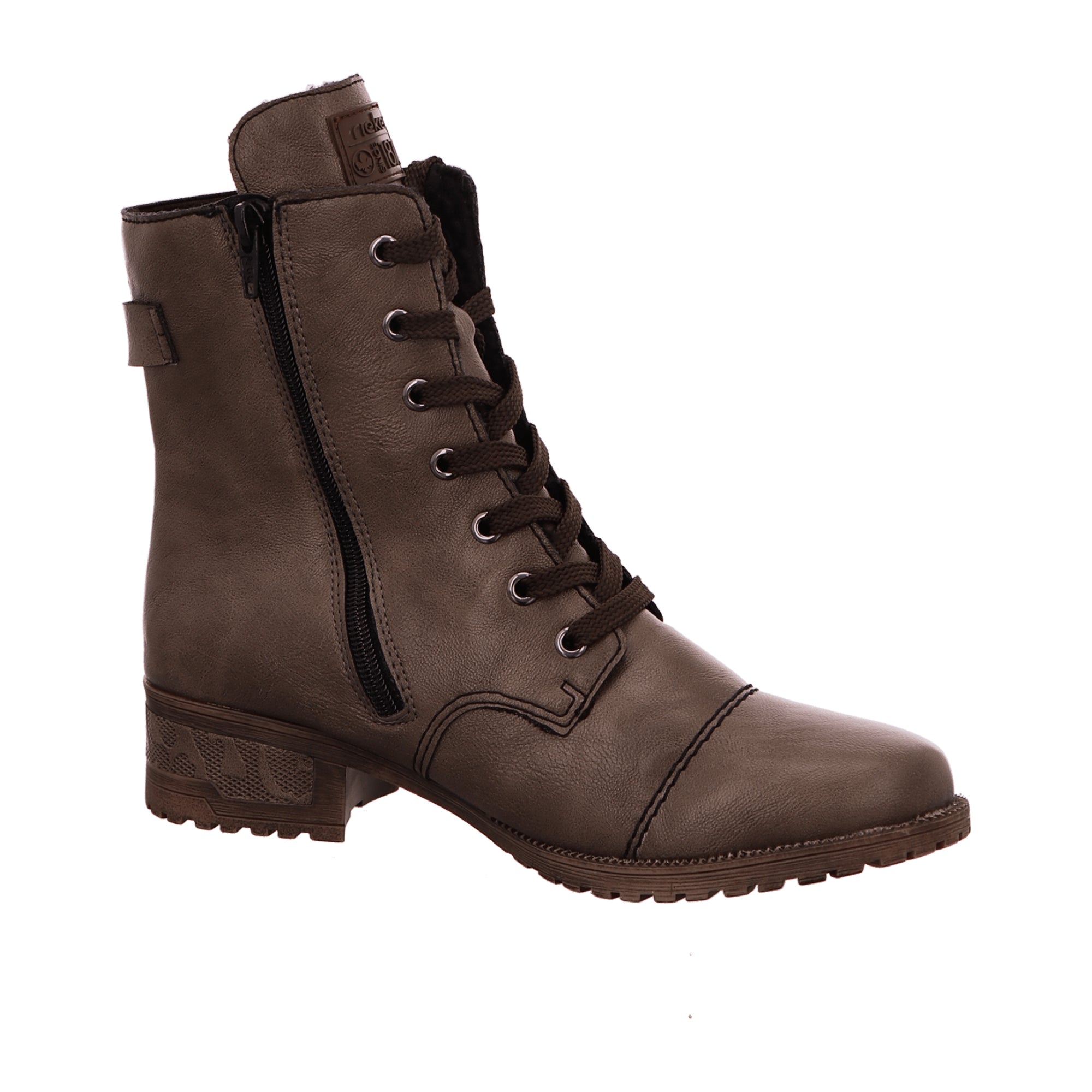 Rieker Women's Brown Lace-Up Ankle Boots for Fall Winter
