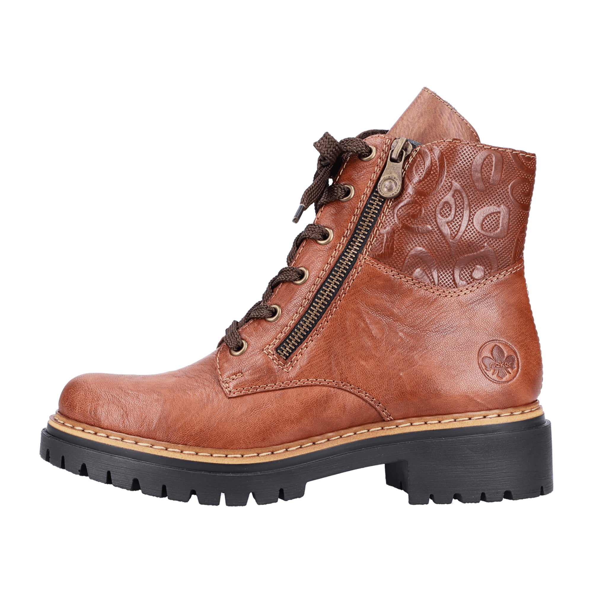 Rieker Brown Lace-Up Ankle Boots for Women