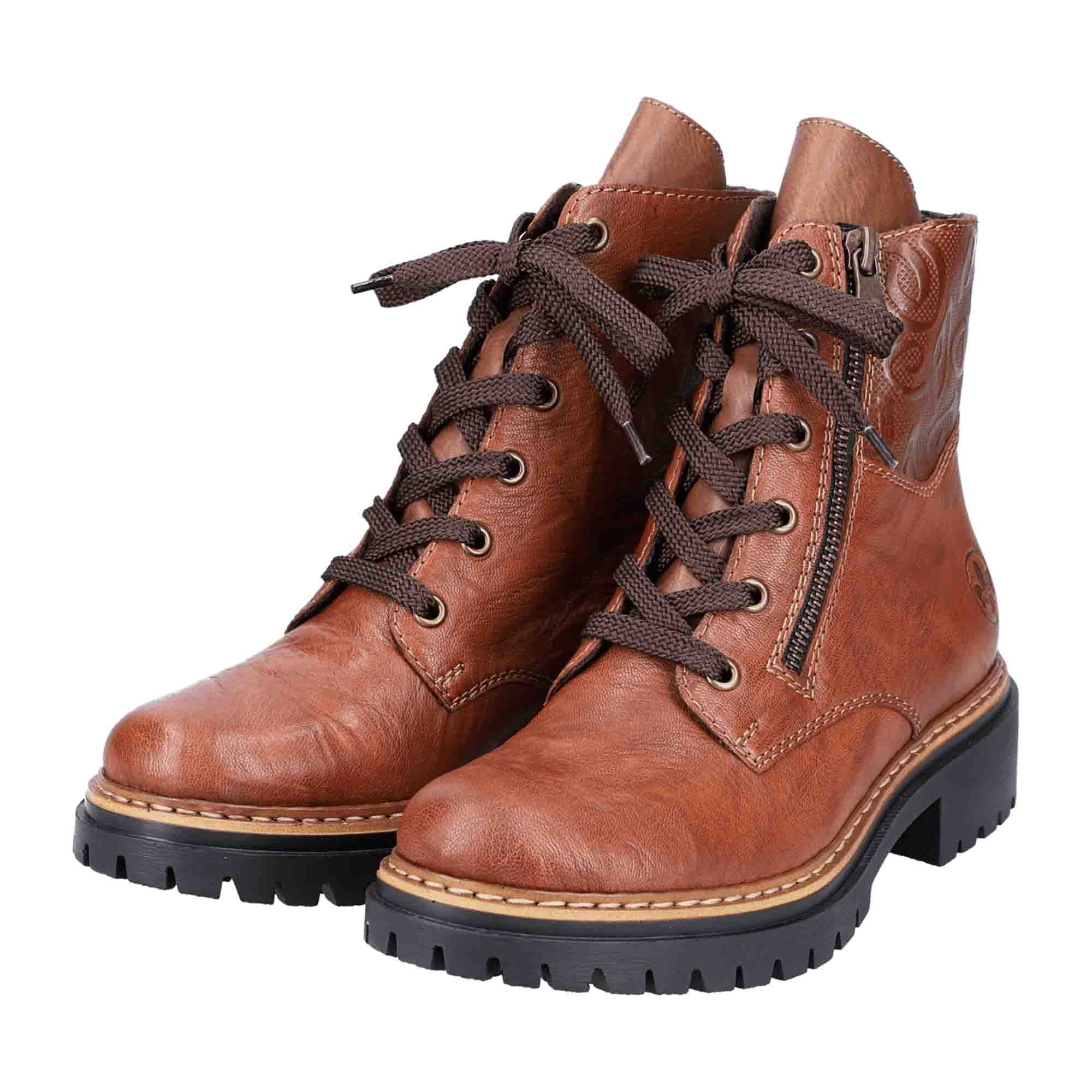 Rieker Brown Lace-Up Ankle Boots for Women