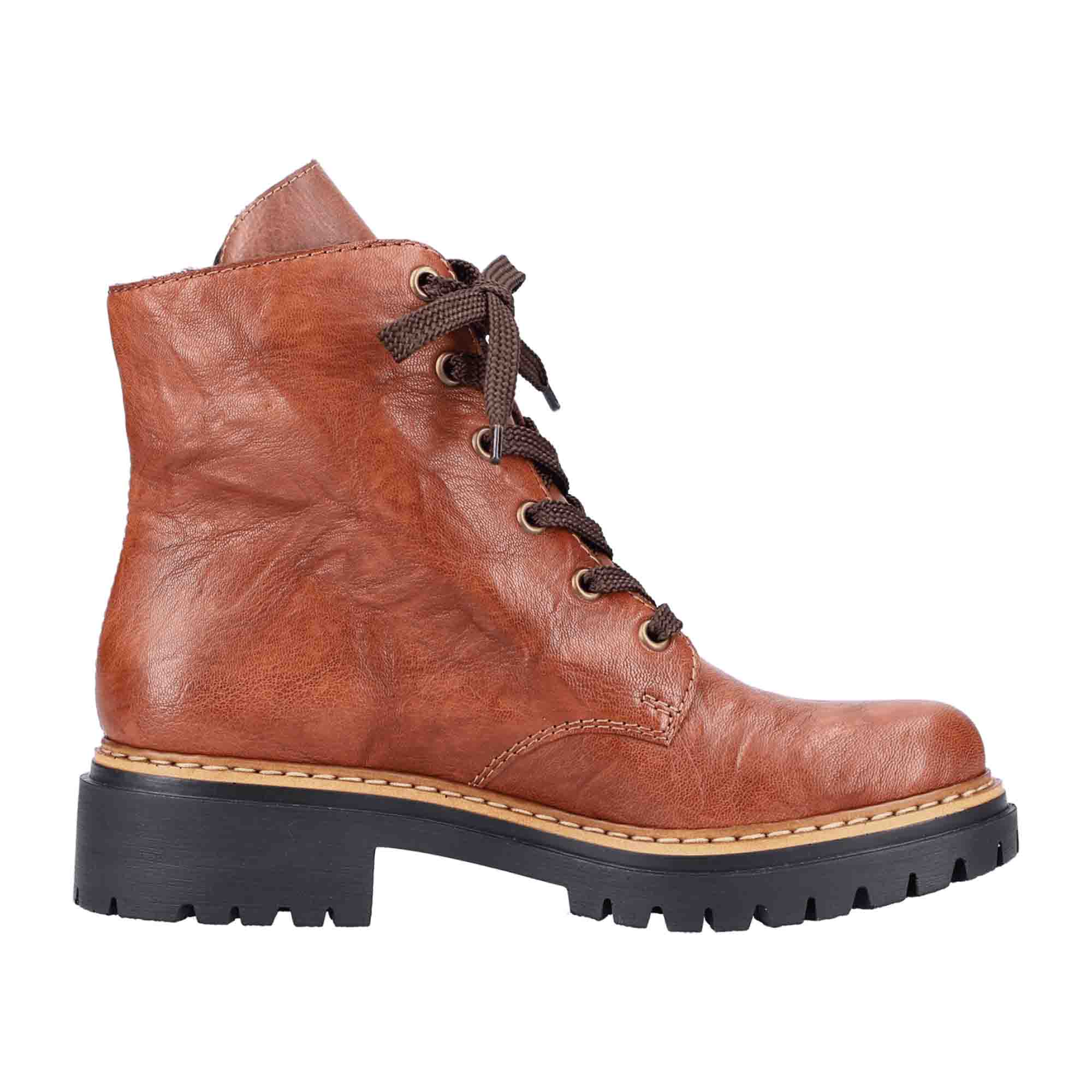 Rieker Brown Lace-Up Ankle Boots for Women