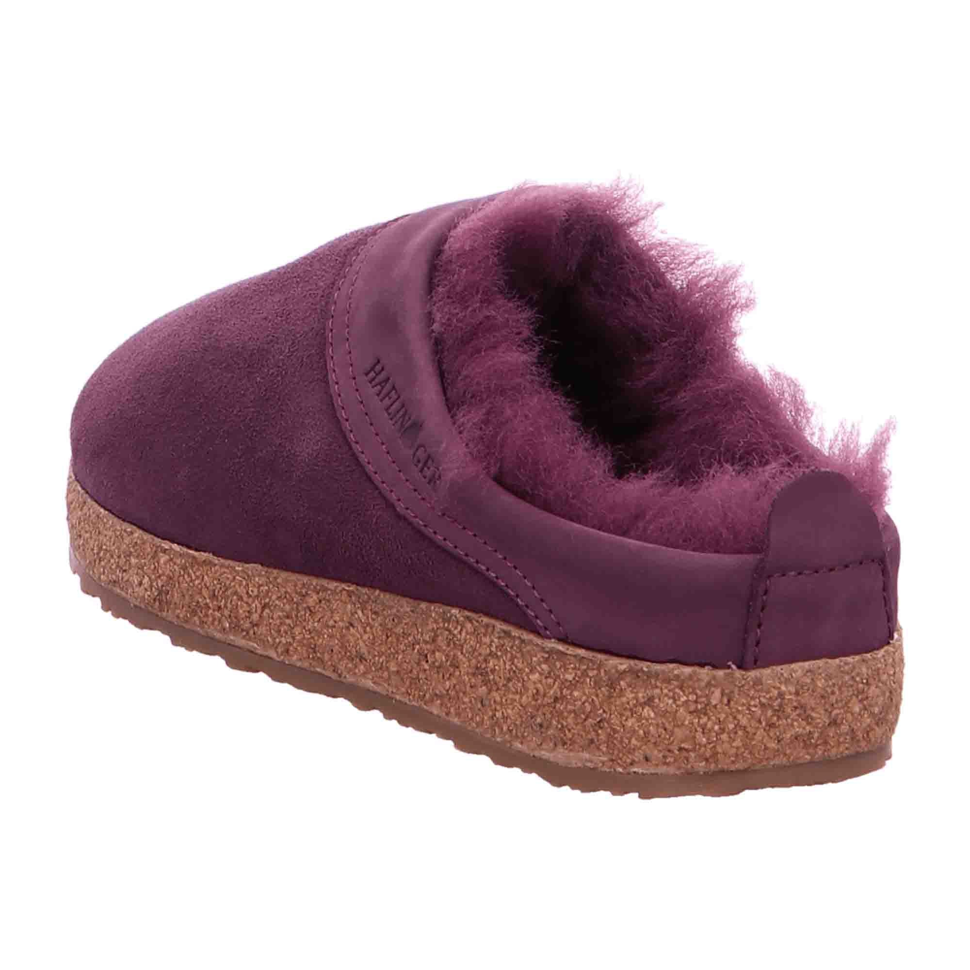 Haflinger Snowbird Women's Multicolor Leather Slippers with Lamb Wool Lining, Anthracite - Comfortable Indoor Shoes